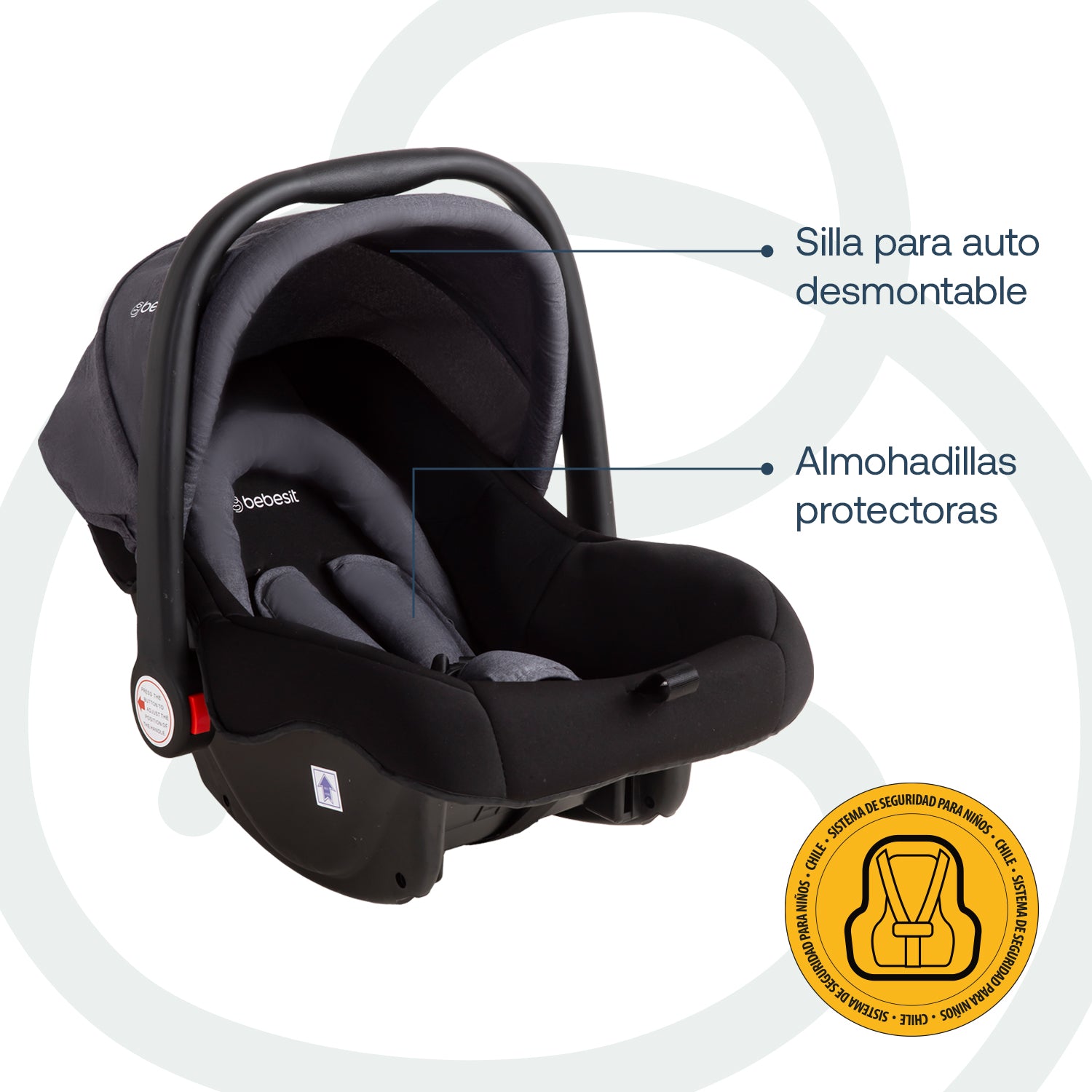 Coche Maleta Compacto Travel System Soho Gris Bebesit