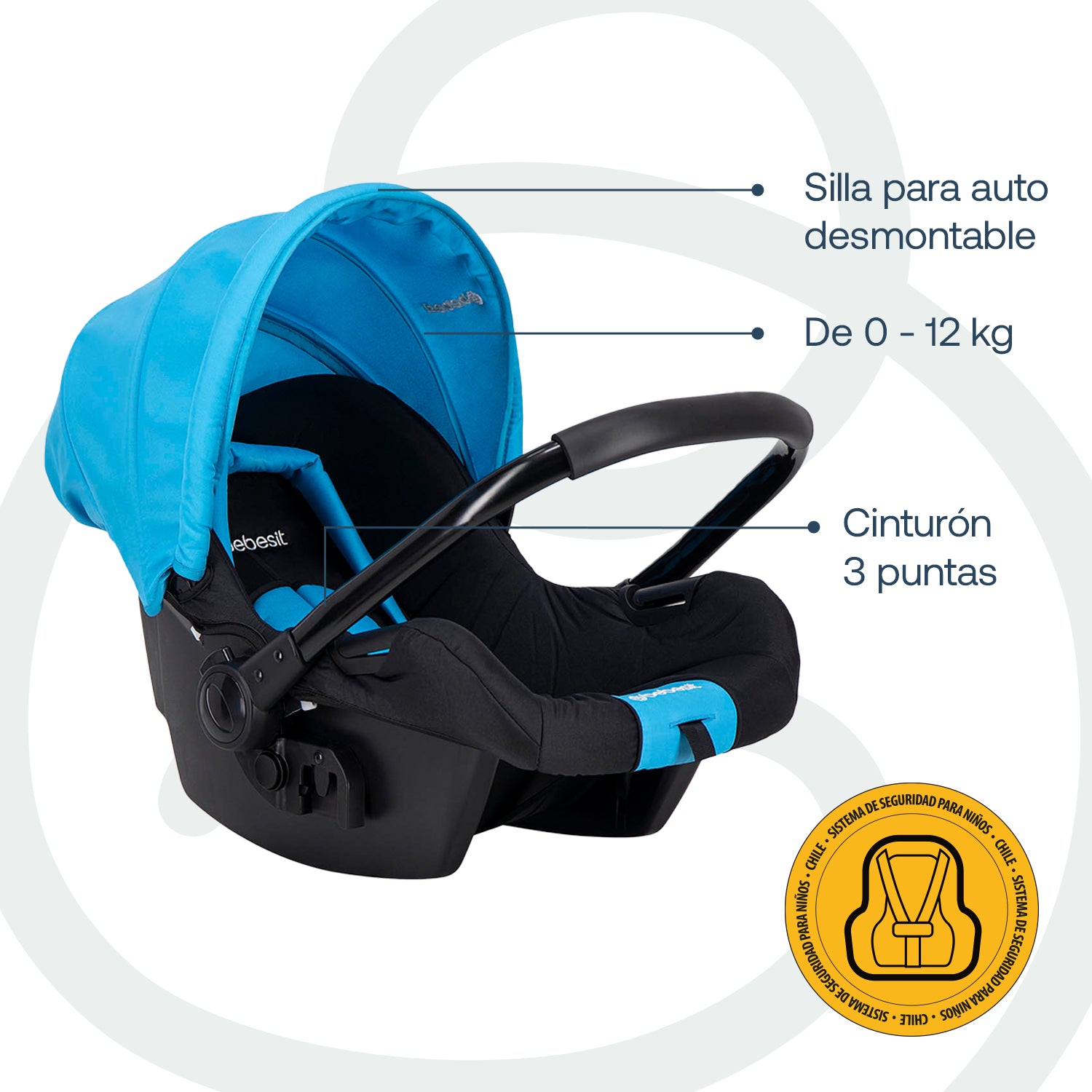 Coche Travel System Go Lite Azul