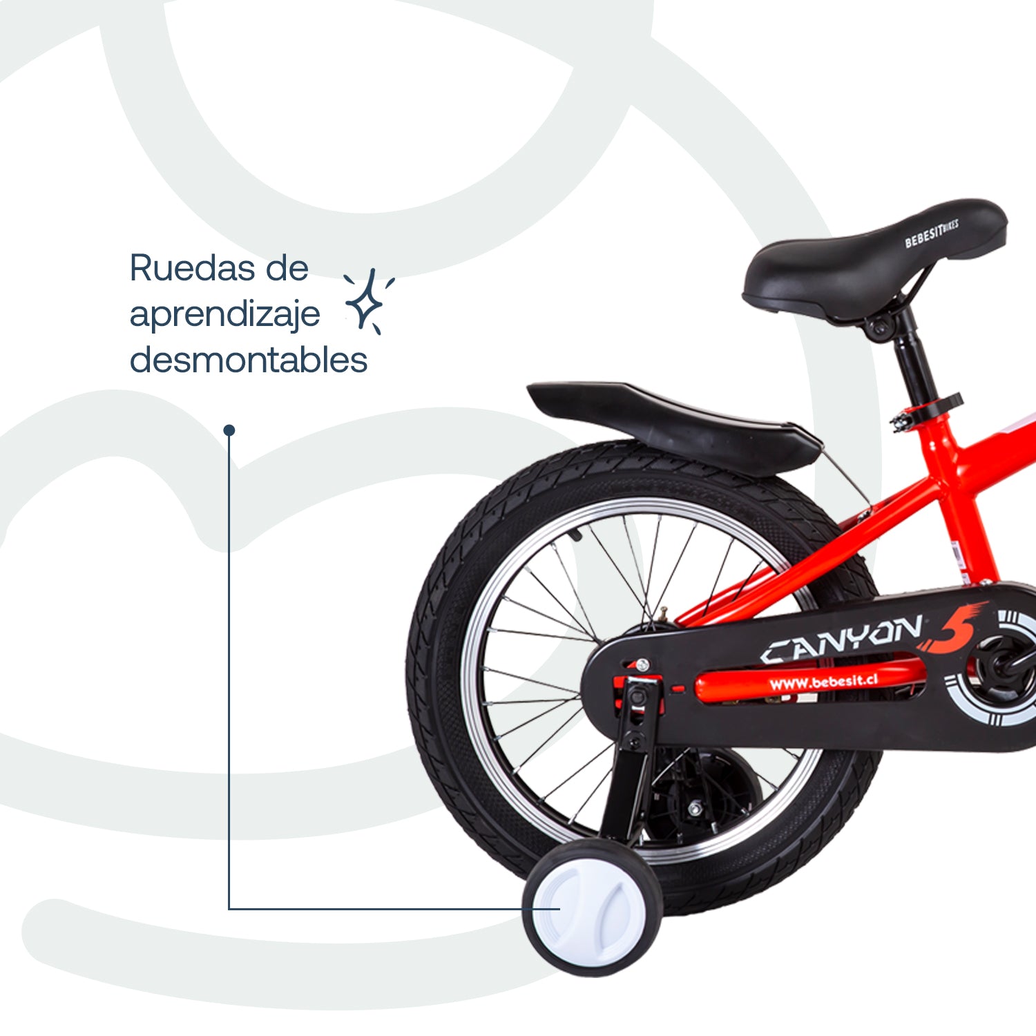 Bicicleta Infantil Canyon Aro 16 Rojo