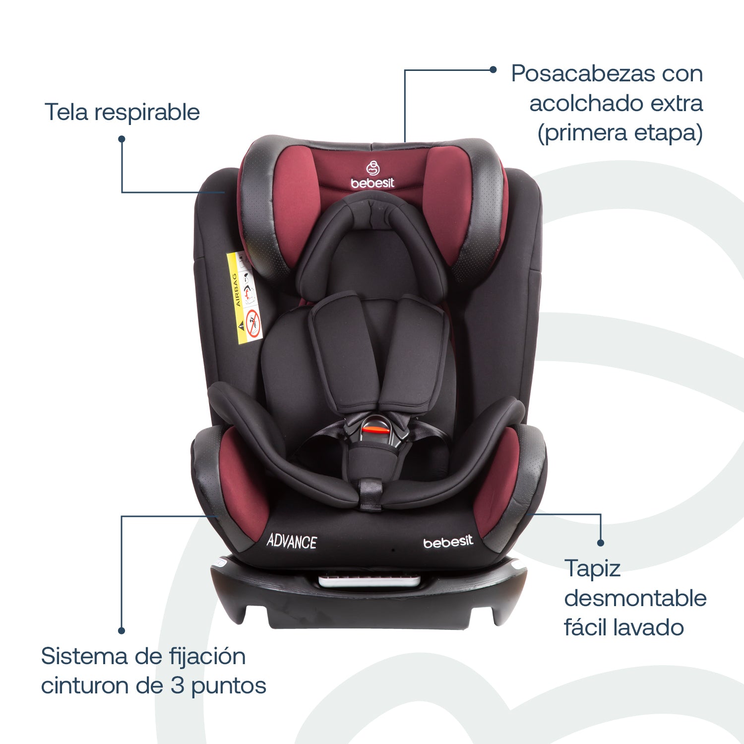 Silla de Auto Convertible Advance Roja