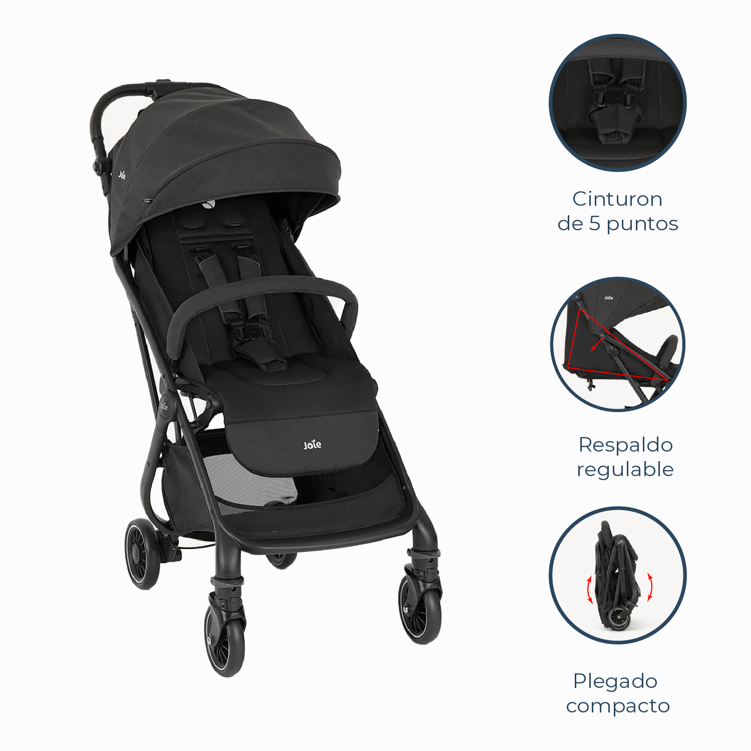 Coche Paseo Compacto 3 en 1 Tourist Shale Joie