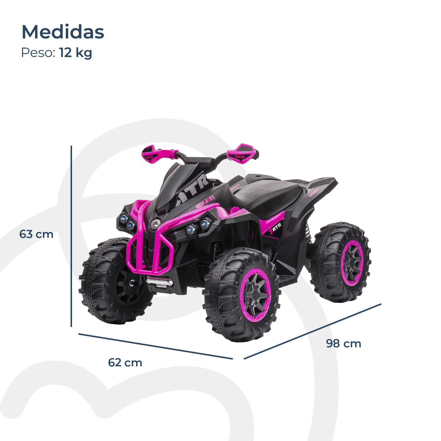 Cuatrimoto a Batería Sport Road Rosa