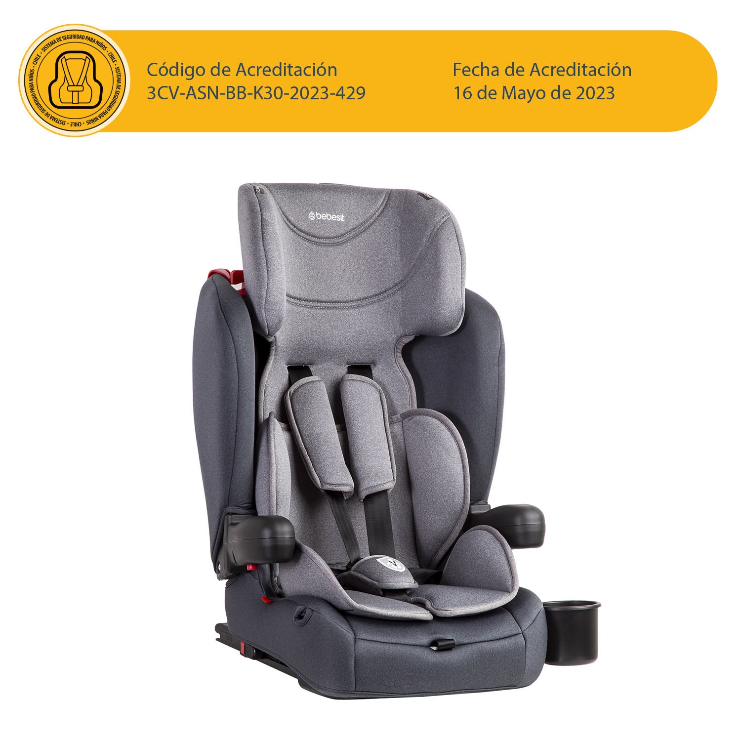 Silla de Auto Butaca SmartFix Isofix Gris