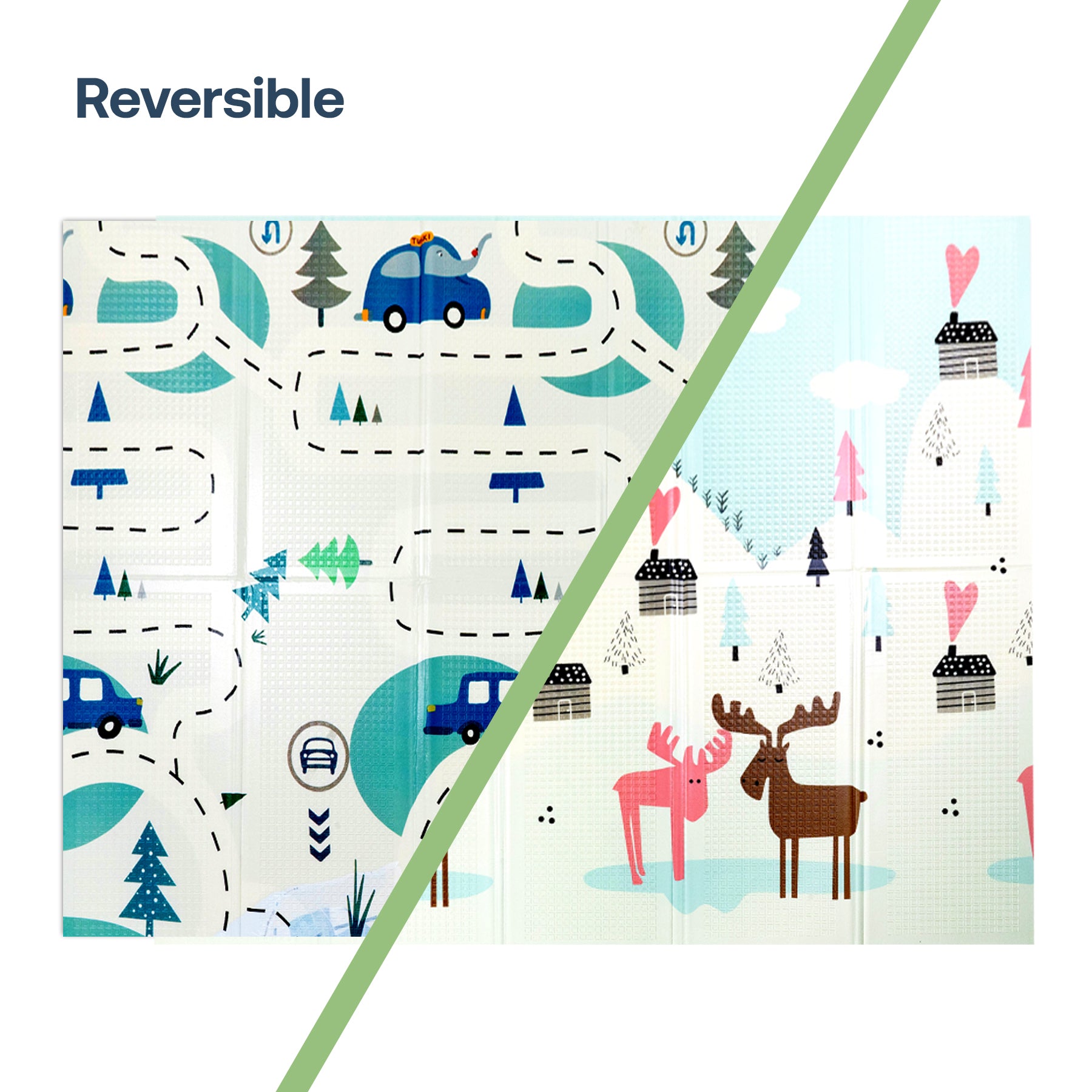 Alfombra Antigolpe Plegable Extra Grueso Premium Auto Montaña