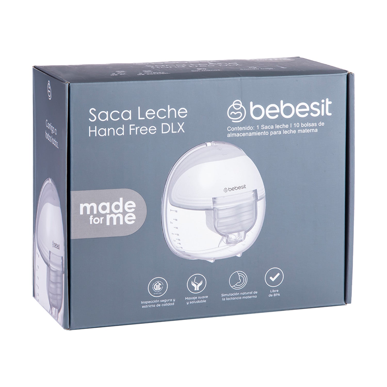 Extractor Leche Materna Eléctrico Manos Libre + 10 Bolsas