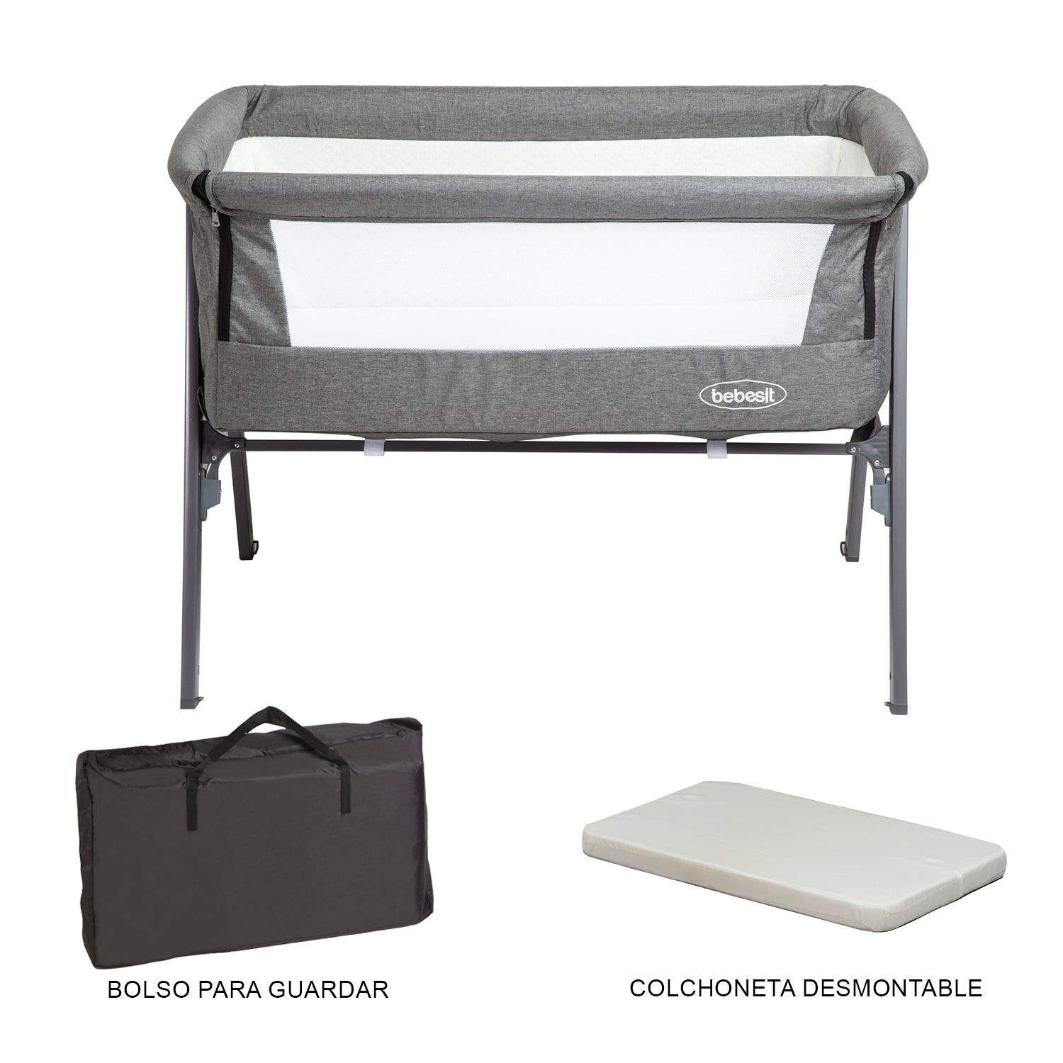 Cuna Easy Colecho Grey