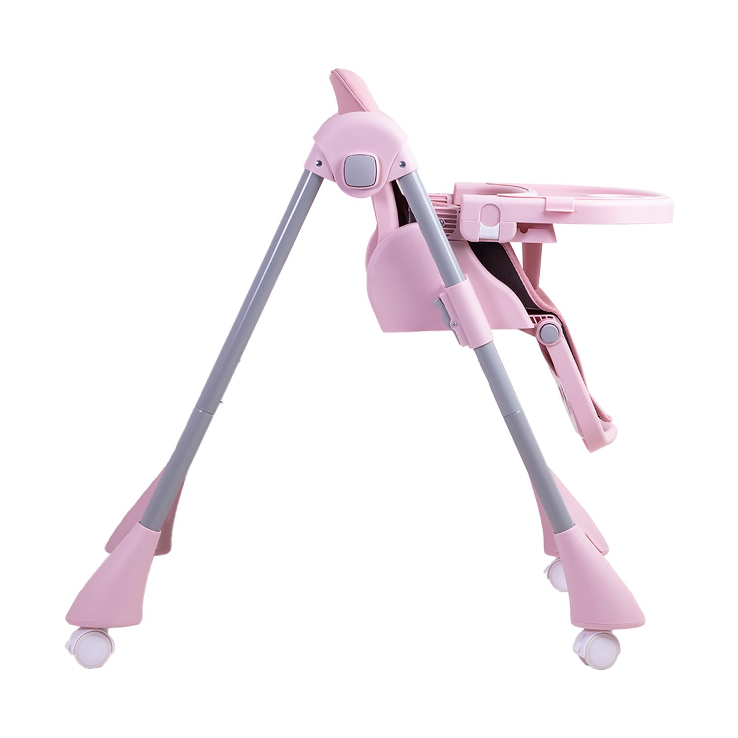 Silla de Comer Bebe Reclinable Plegable Easy Eat Rosada