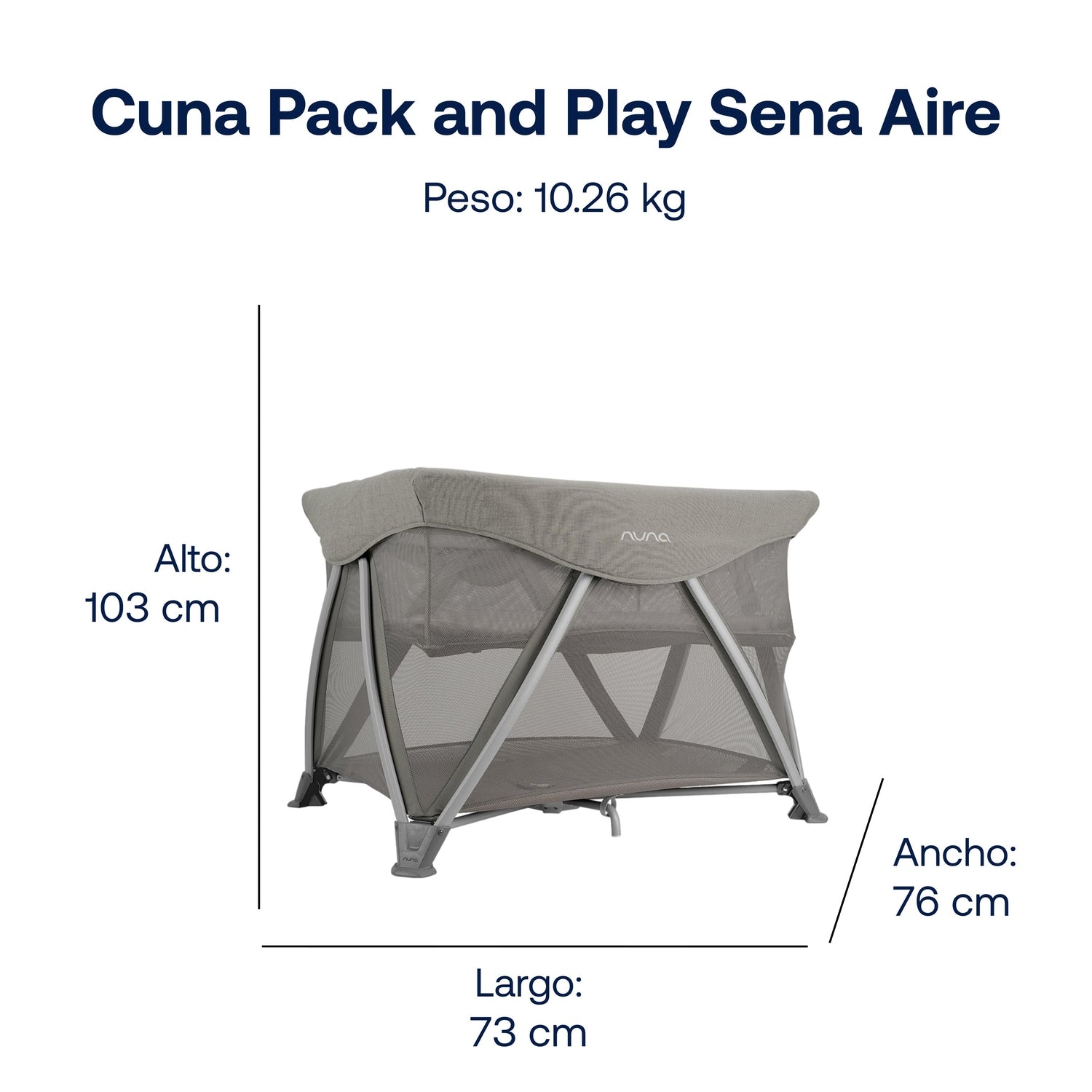 Cuna Pack and Play Sena Aire Frost