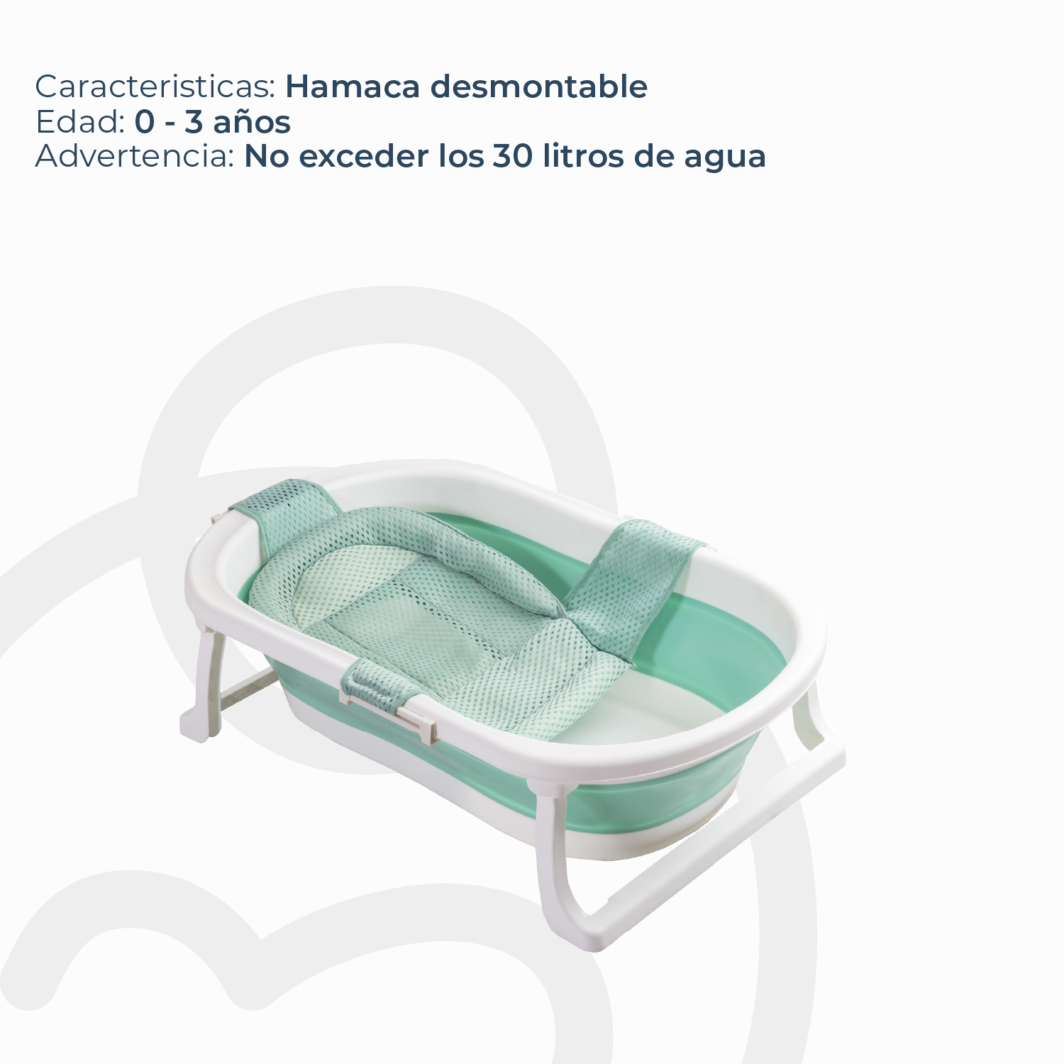 Bañera Jelly con Hamaca Verde