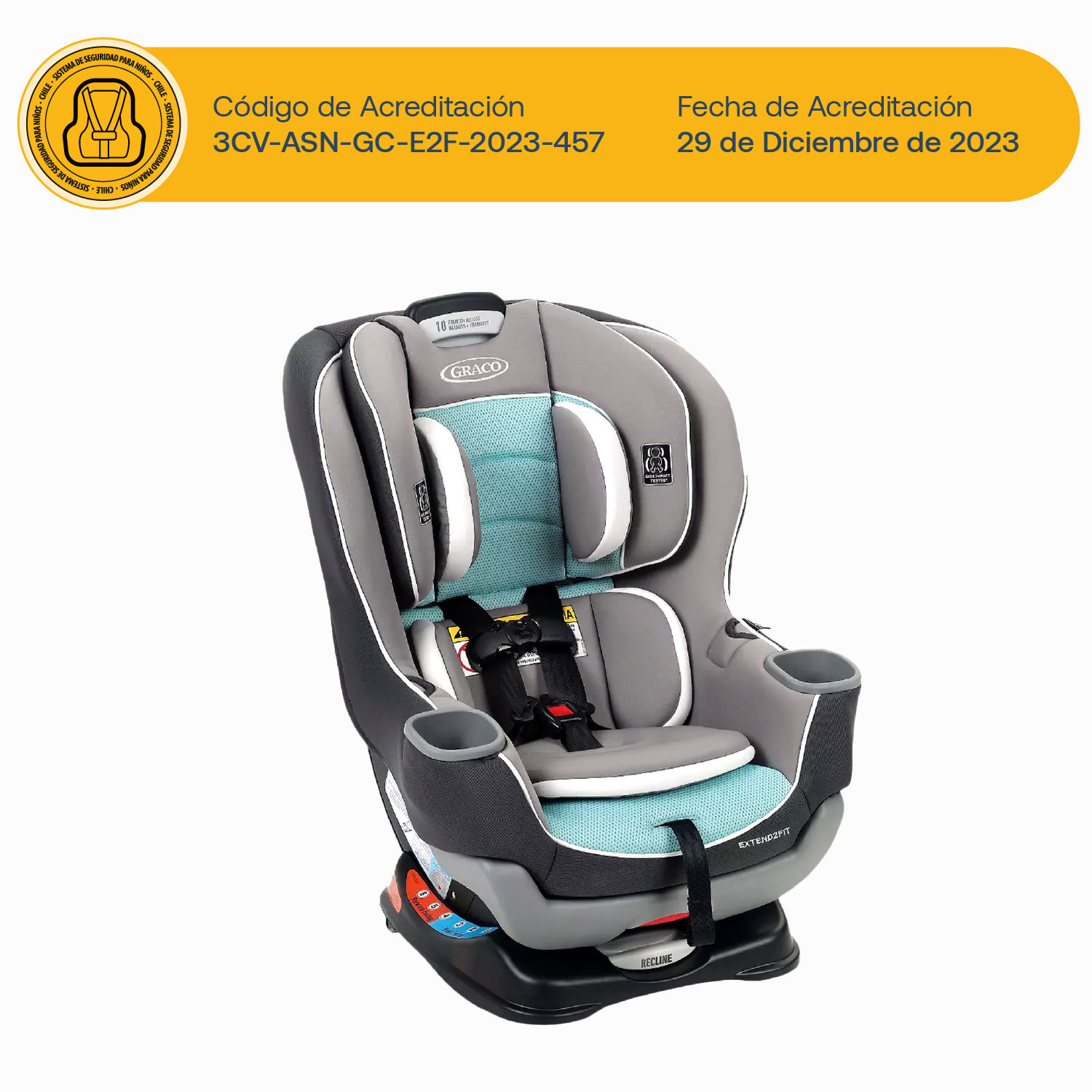 Silla de Auto Convertible Extend2Fit Spire