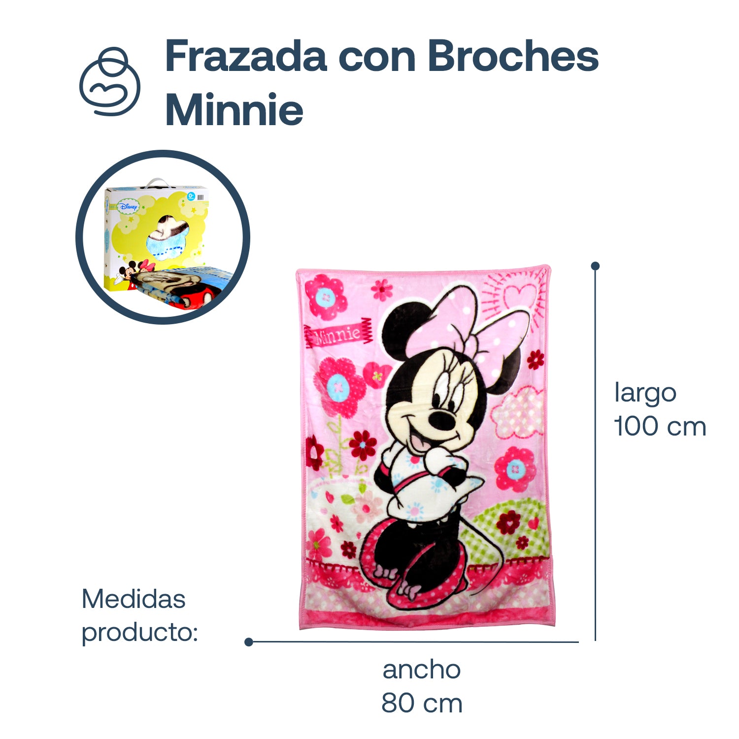 Frazada con Broches Minnie