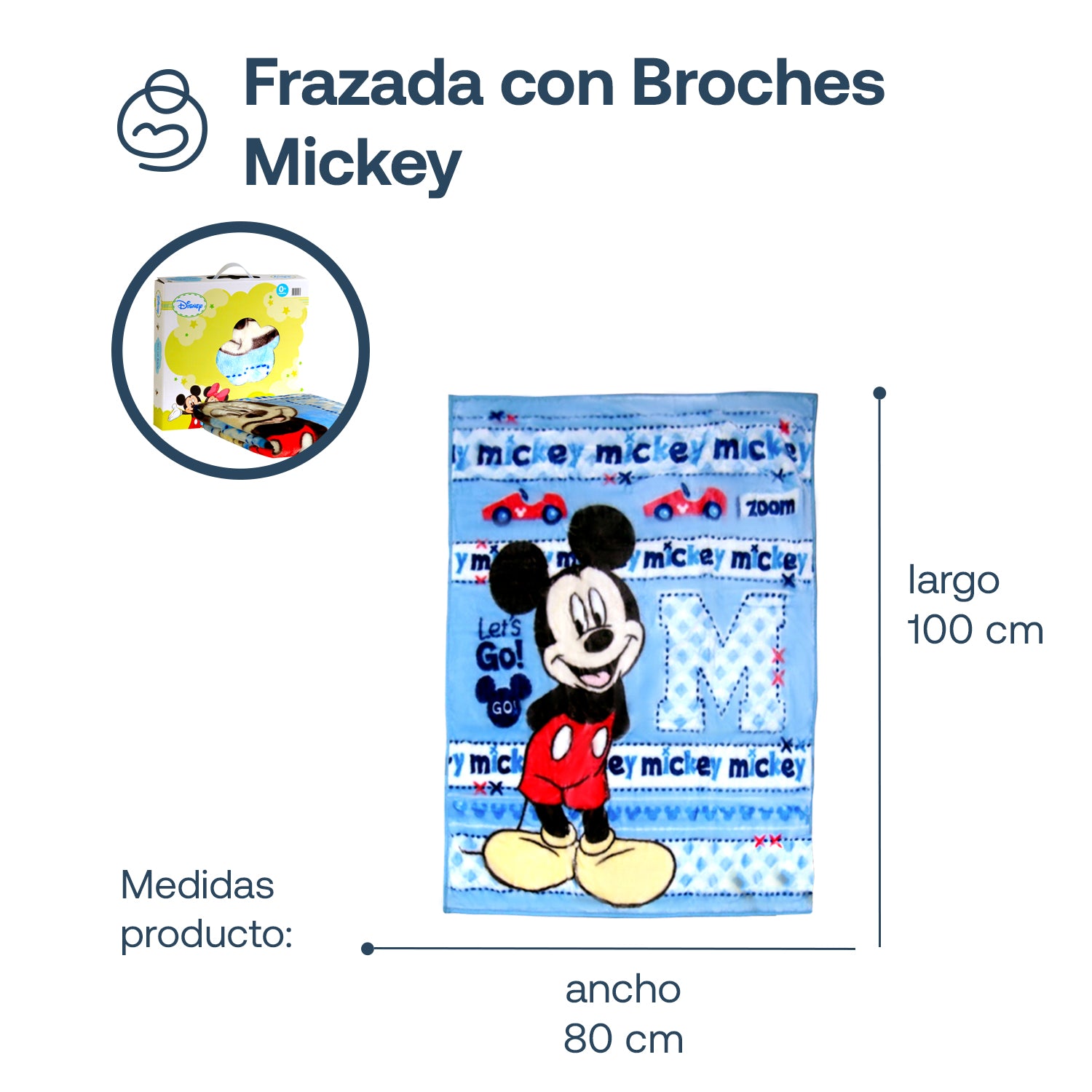 Frazada con Broches Mickey