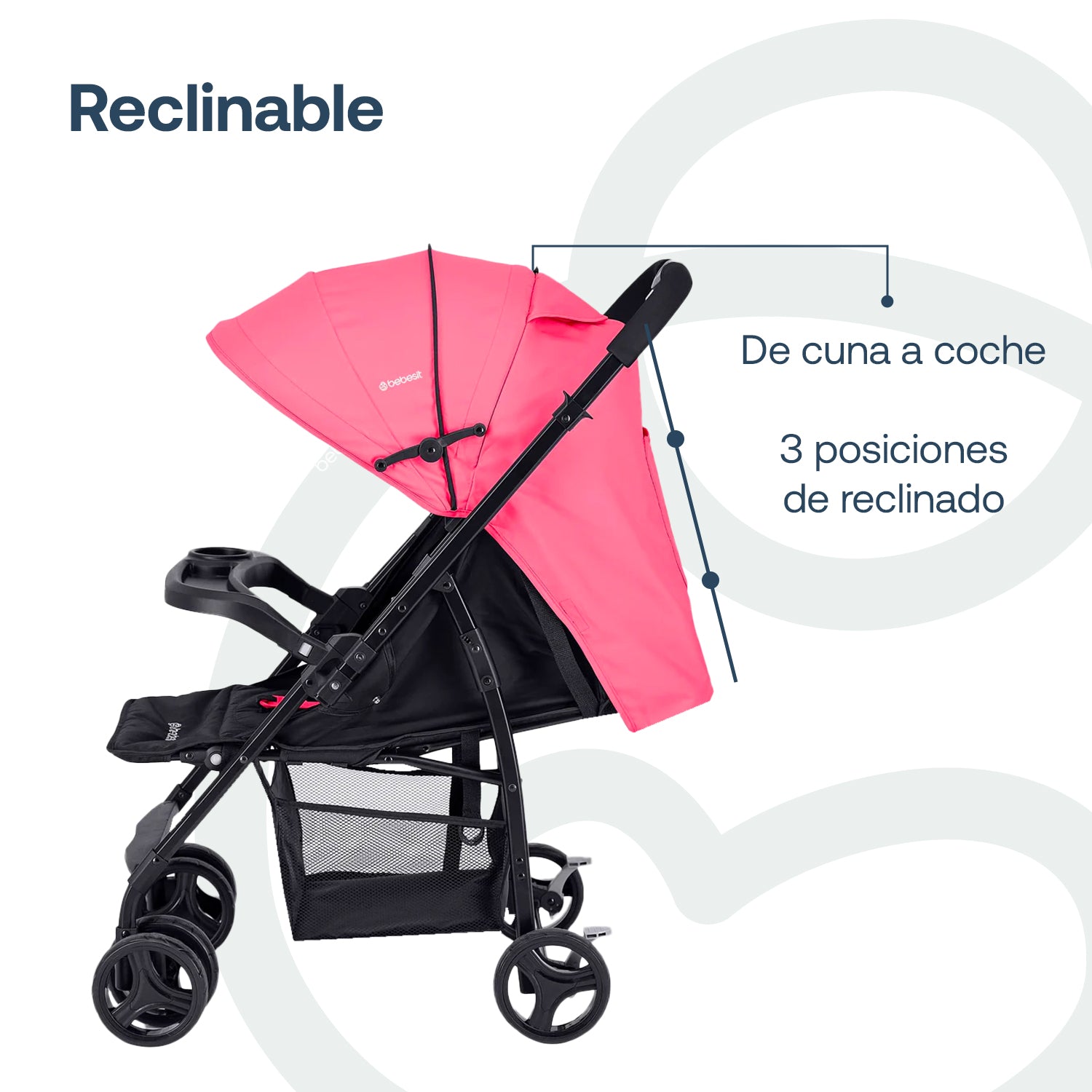 Coche Travel System Go Lite Rosado