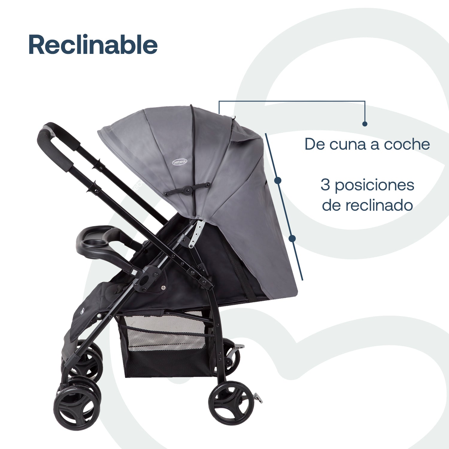 Coche Travel System Go Lite Gris