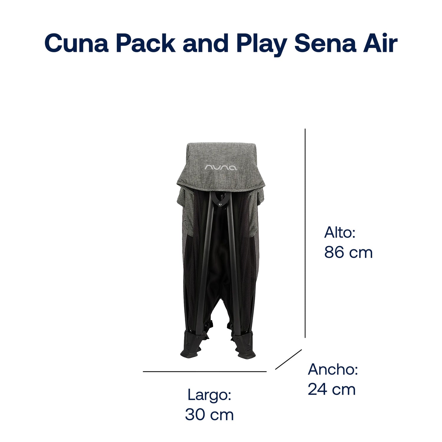 Cuna Pack and Play Sena Aire Charcoal