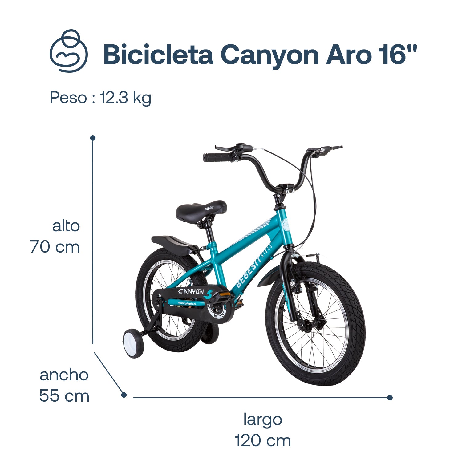 Bicicleta Infantil Canyon  Aro 16 Verde