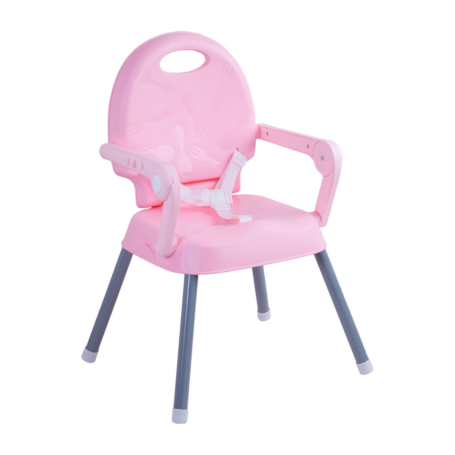 Silla de comer plegable portatil Bebe Niño Fold Rosa