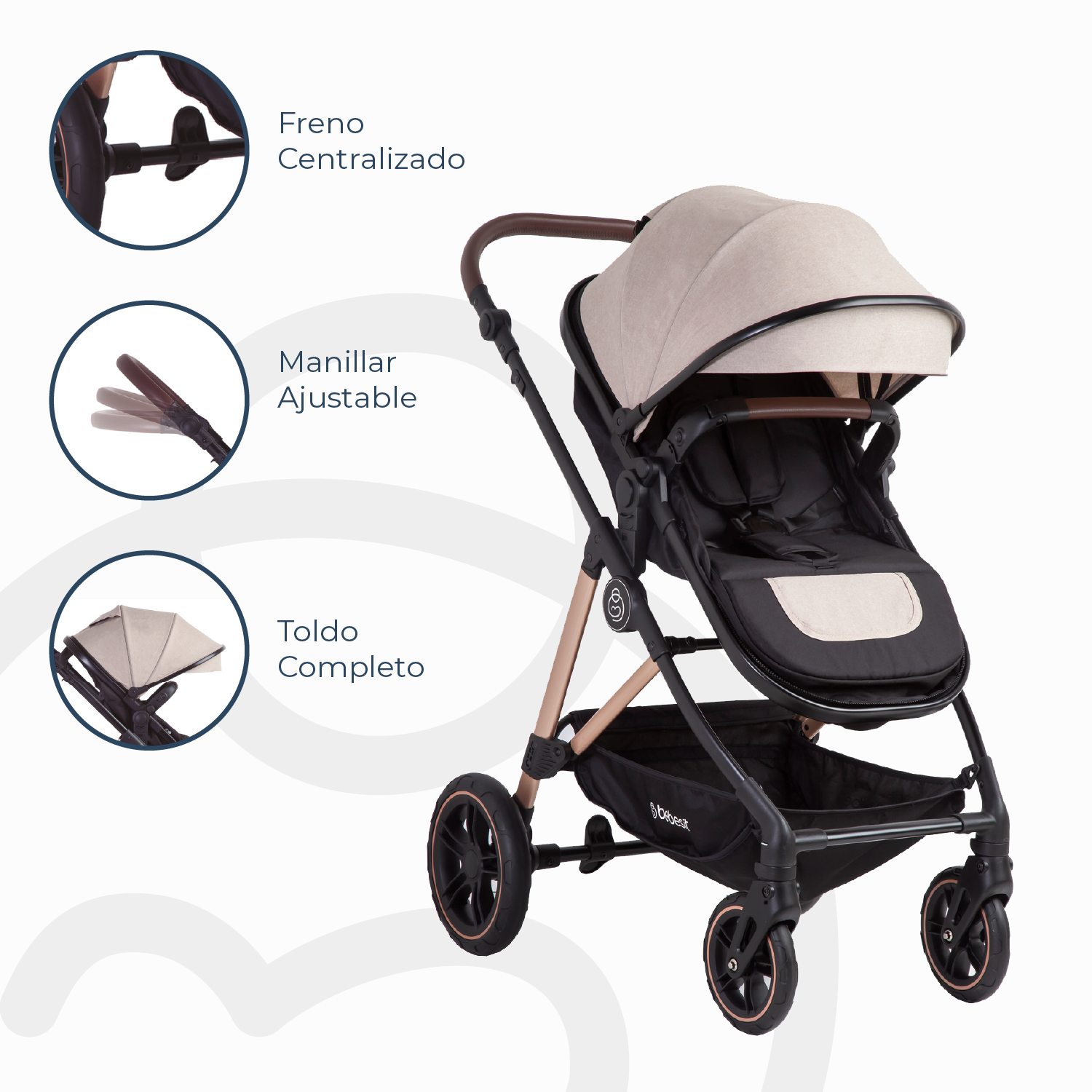 Coche Cuna travel system Neo Beige