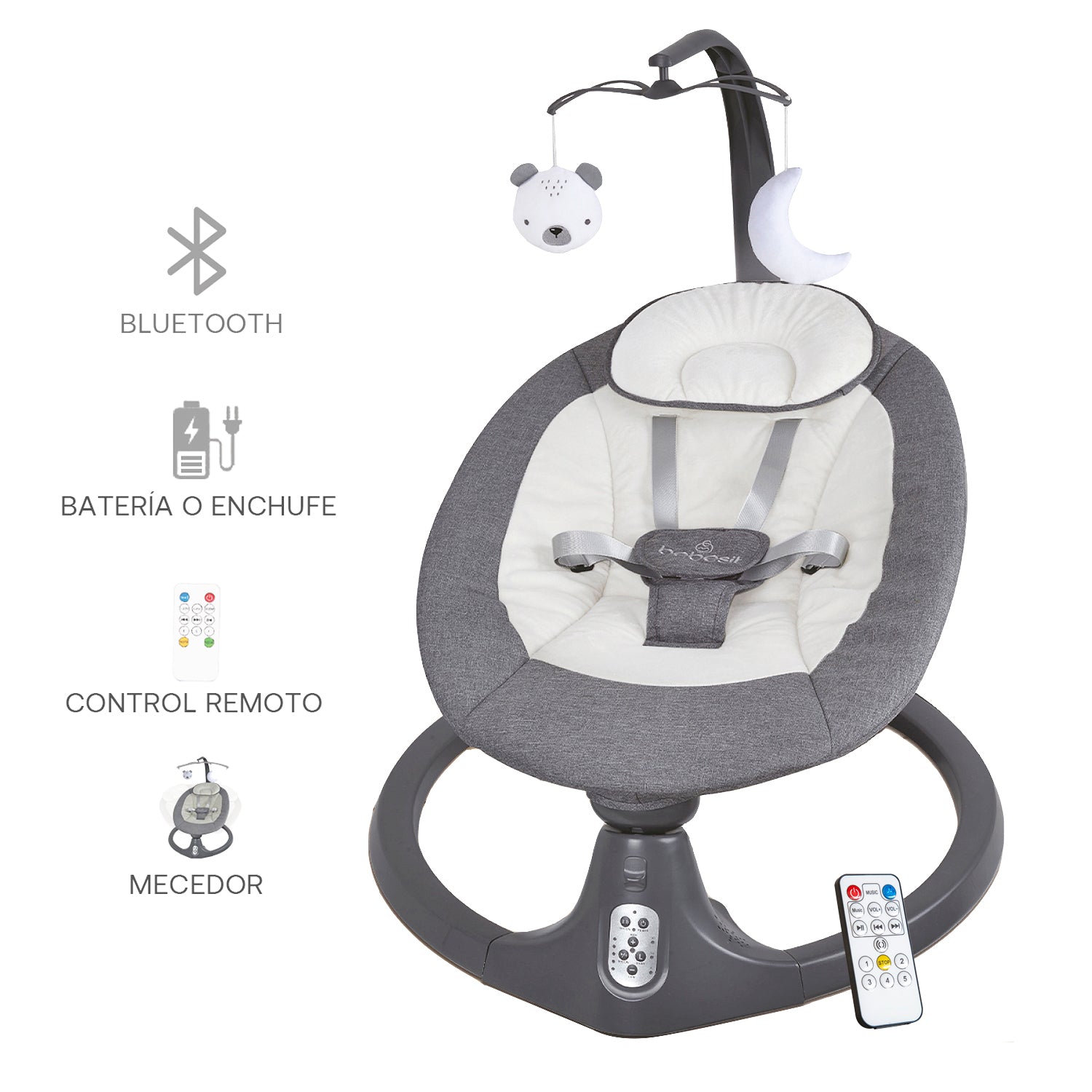 Silla Nido Baby Swing Gris