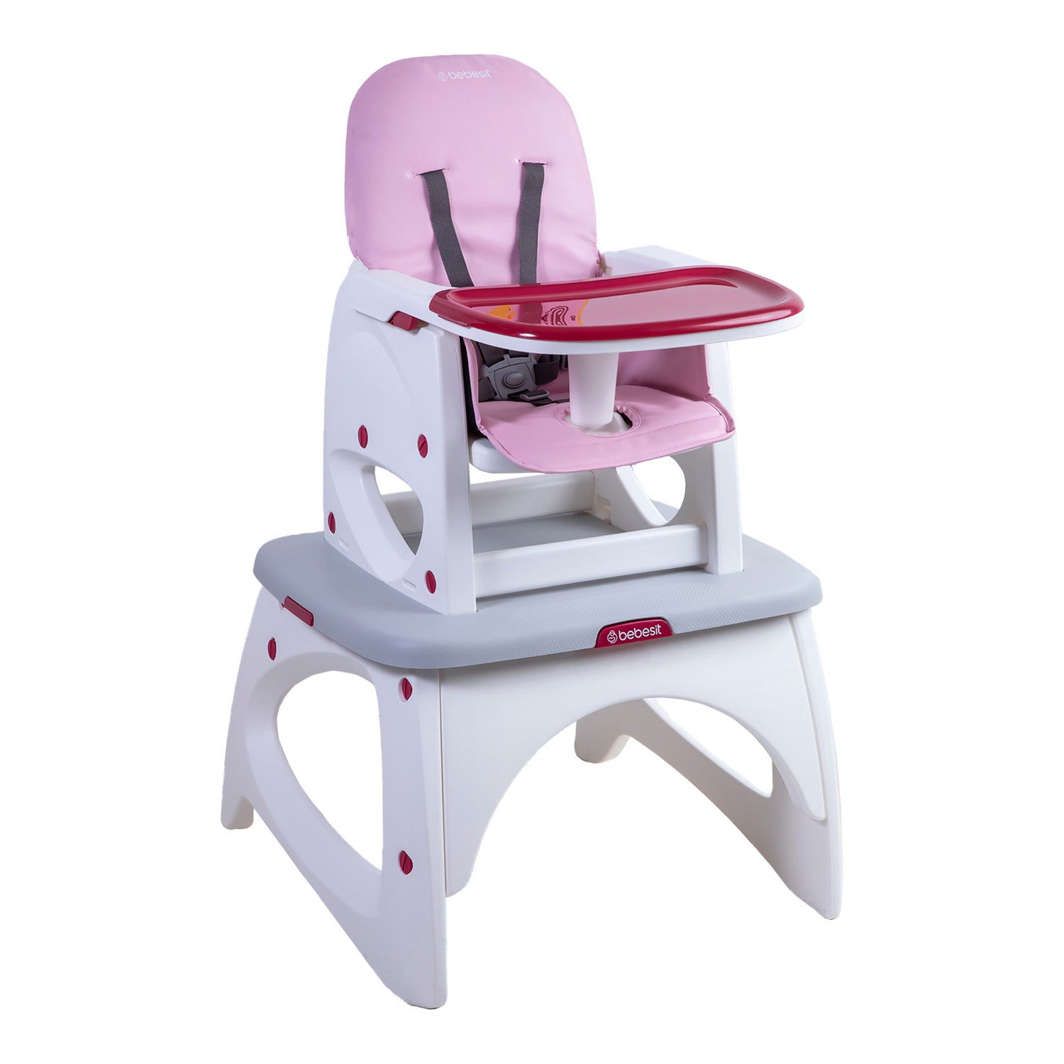 Silla de Comer Escritorio Balancin Eat&Swing Rosada Bebesit