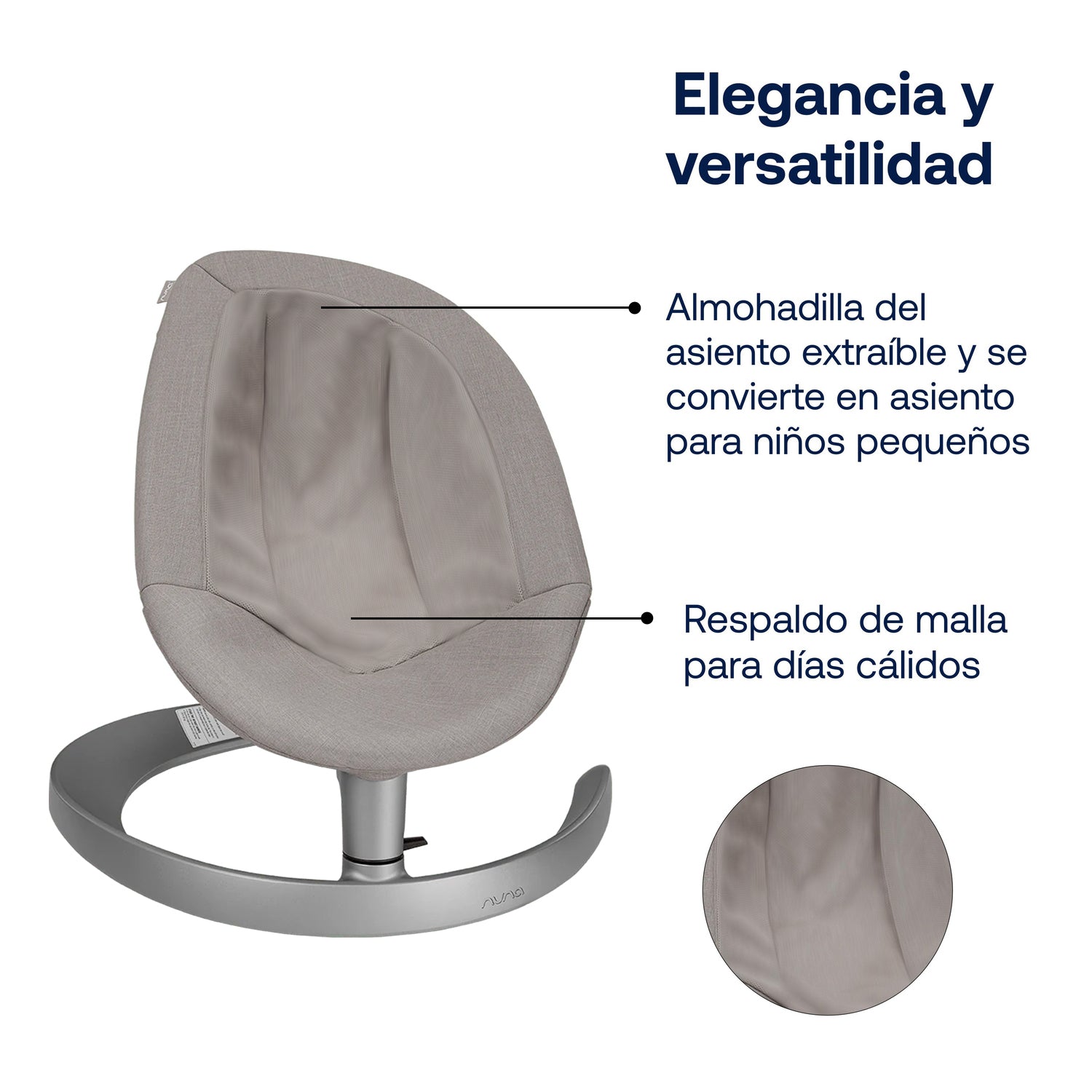 Baby Bouncer Leaf Grow Quartz Nuna