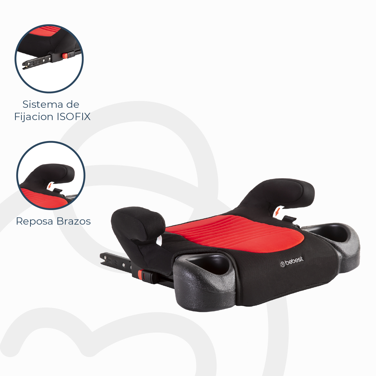 Alzador Isofix Rojo Bebesit