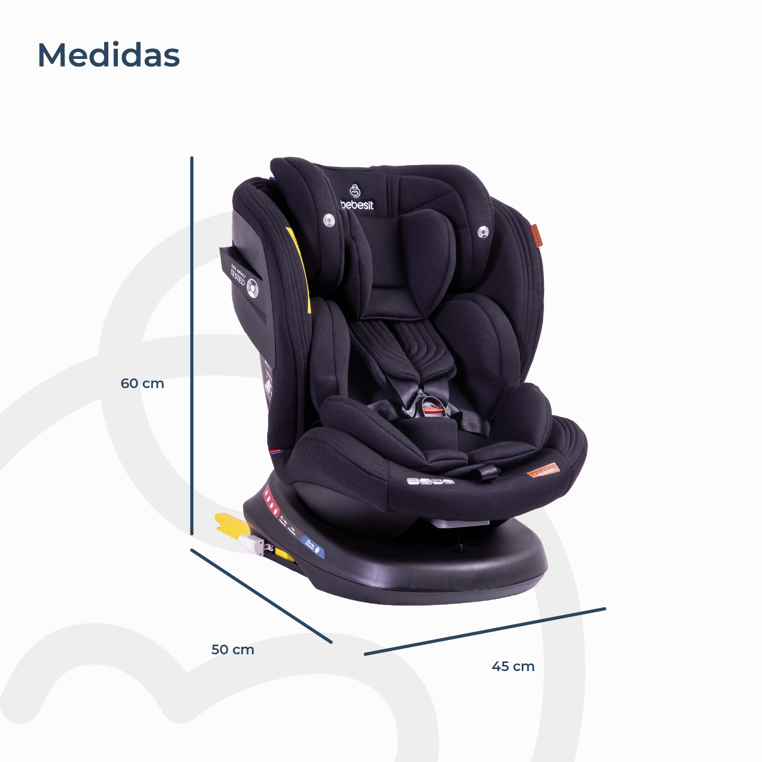 Silla de Auto Convertible Isofix Supra 360º Premium Negro