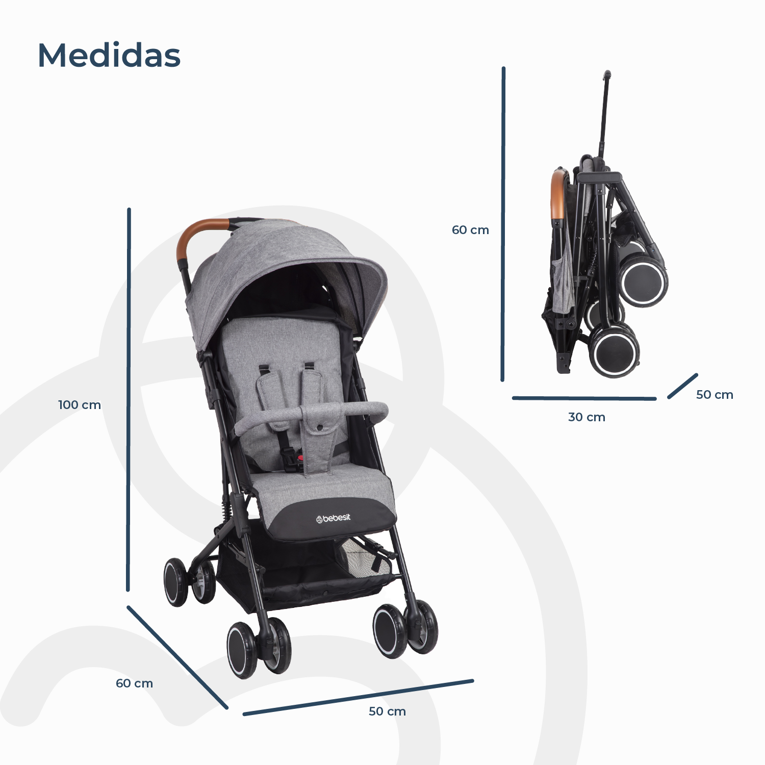 Coche Paseo Maleta Sprint SX Gris