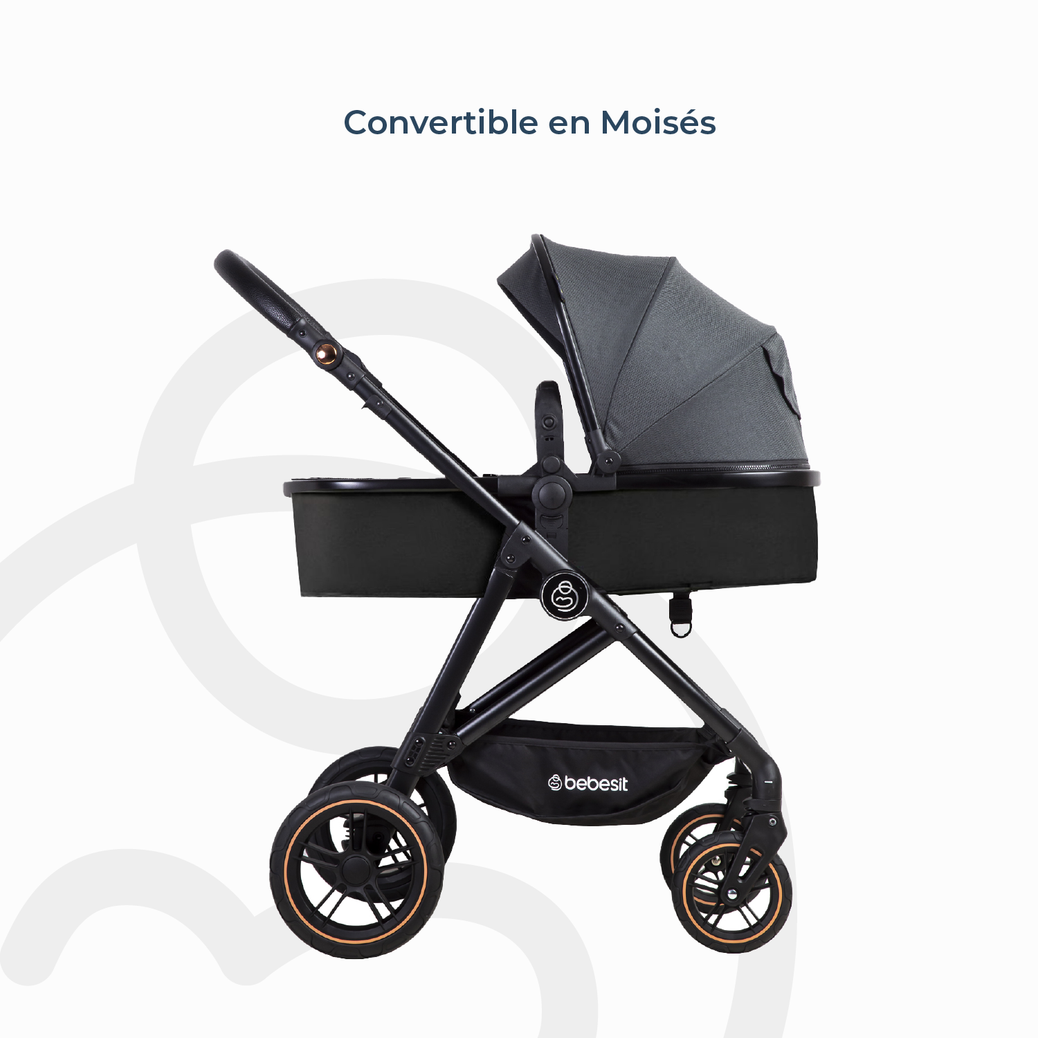 Coche Cuna Paseo Street Gris Bebesit