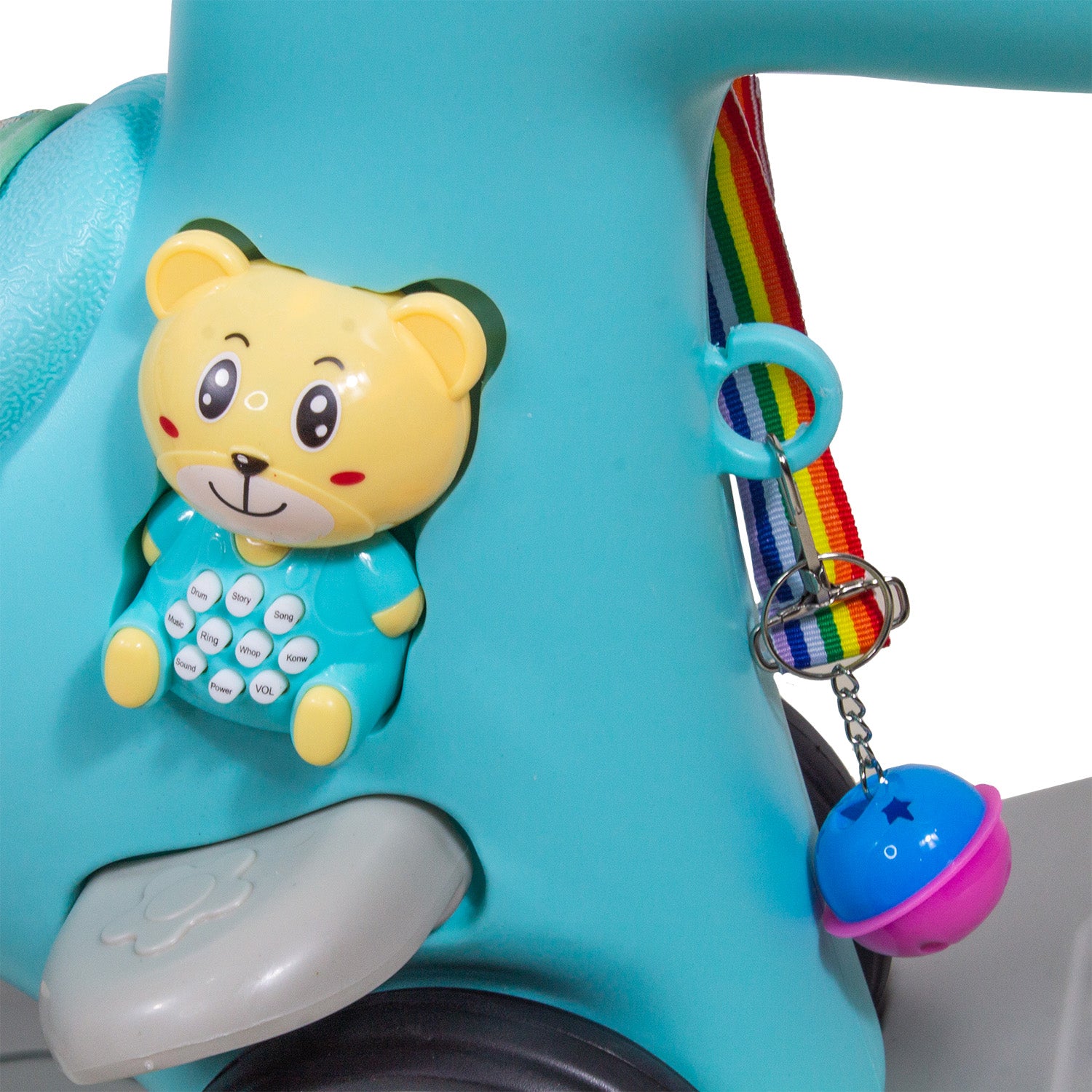 Correpasillo 2 en 1 Balancin con protección acolchado y cascabel