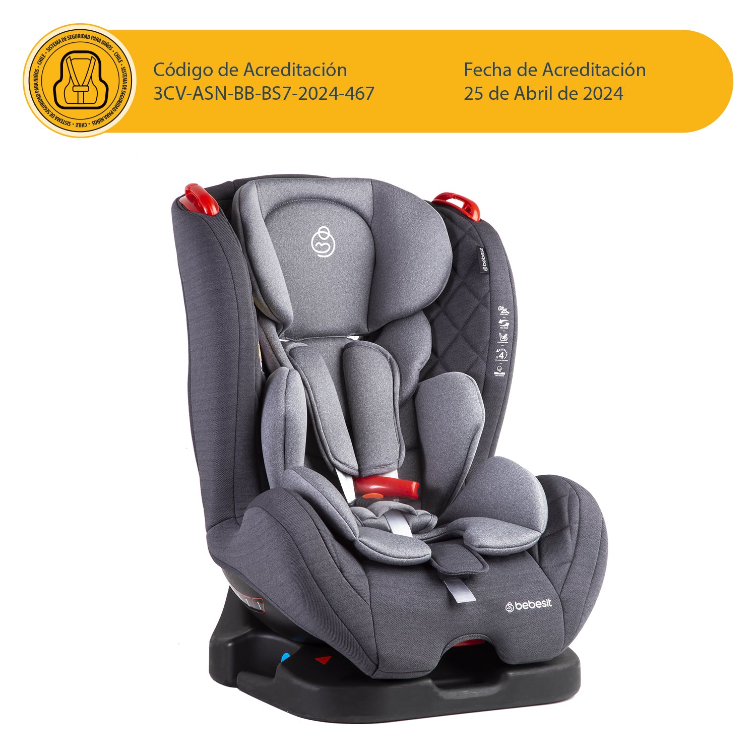 Silla de Auto Convertible Aries Gris claro