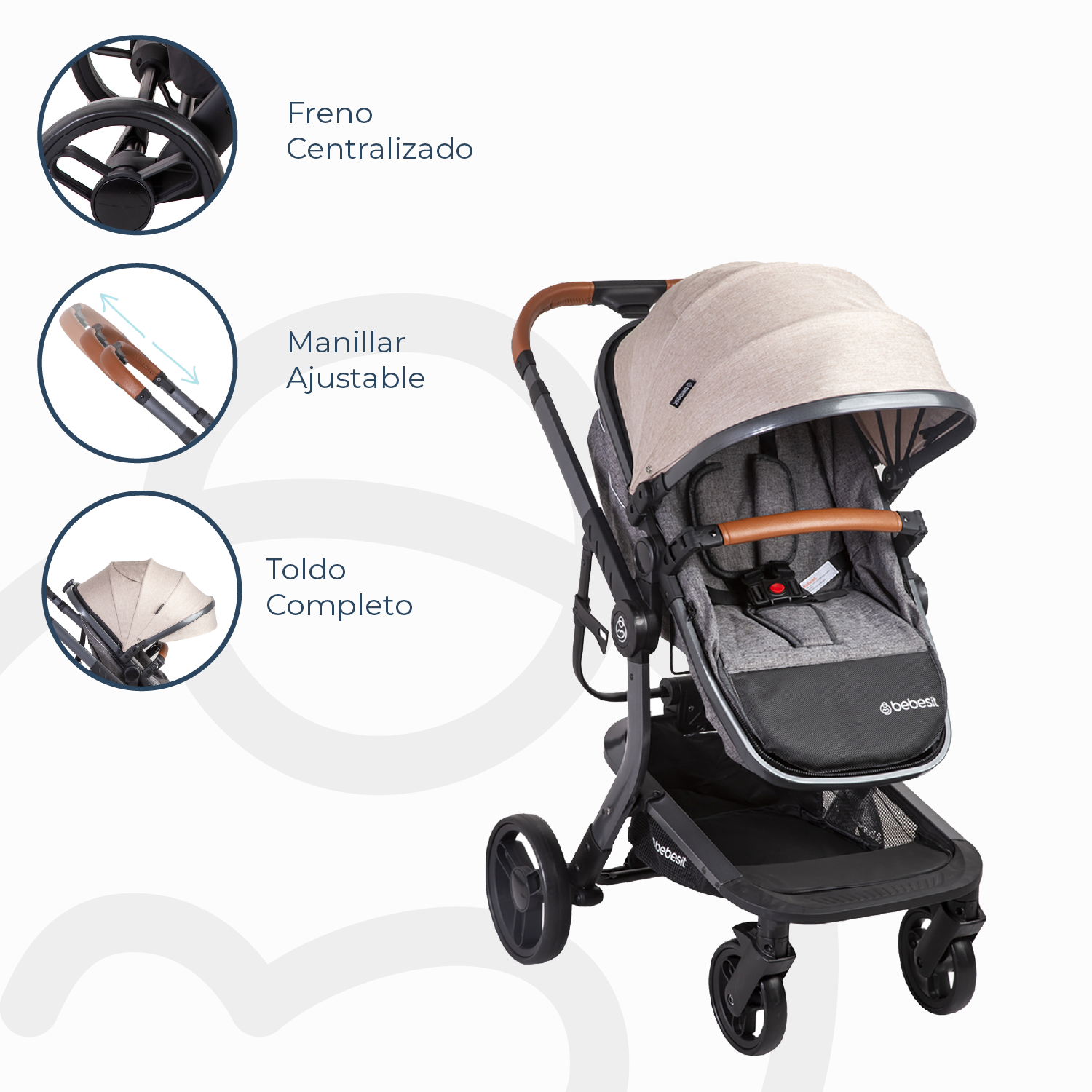 Coche Cuna travel system Taurus Beige
