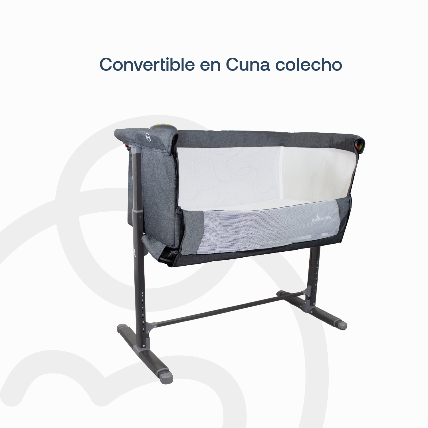 Cuna Colecho Con Dispositivo de Vibración Premium Baby Mix Bebesit Gris