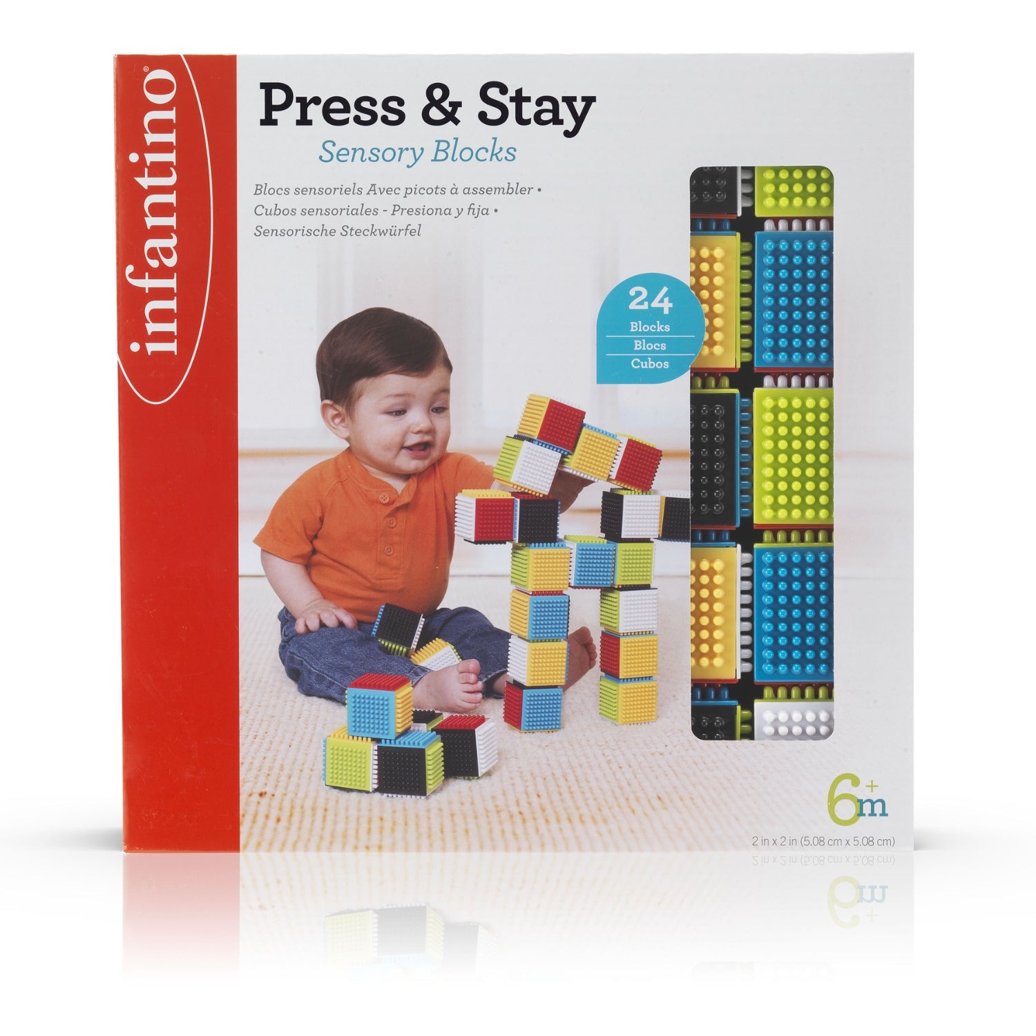 Set de Bloques Press & Stay Sensory Blocks Infantino