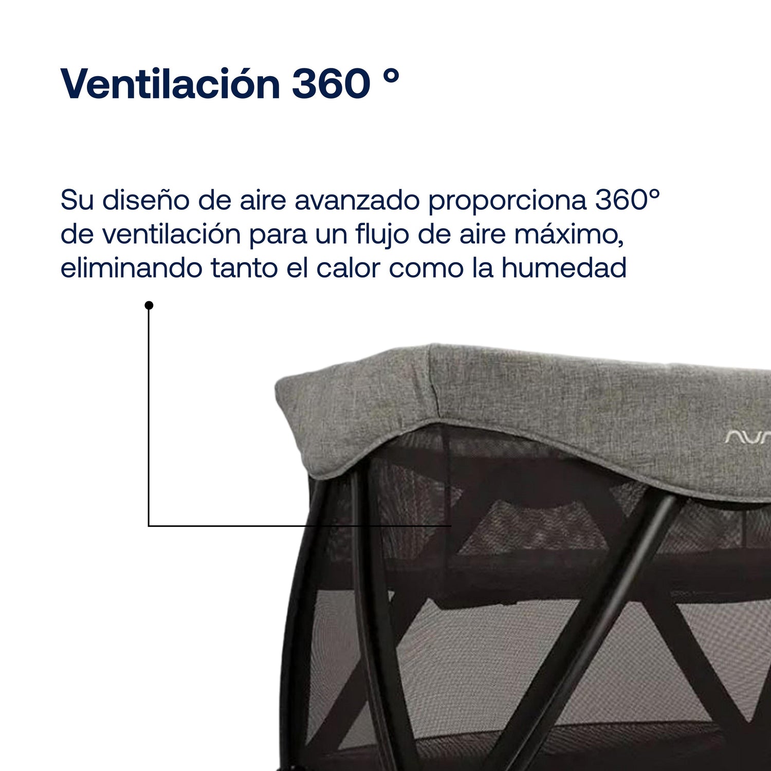 Cuna Pack and Play Sena Aire Charcoal