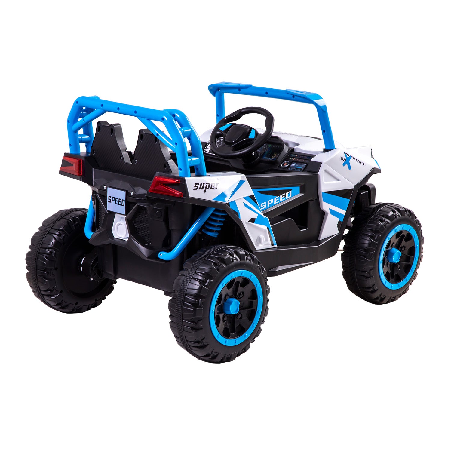 Camioneta Eléctrica todo terrenocon con control remoto Explorer Azul Bebesit