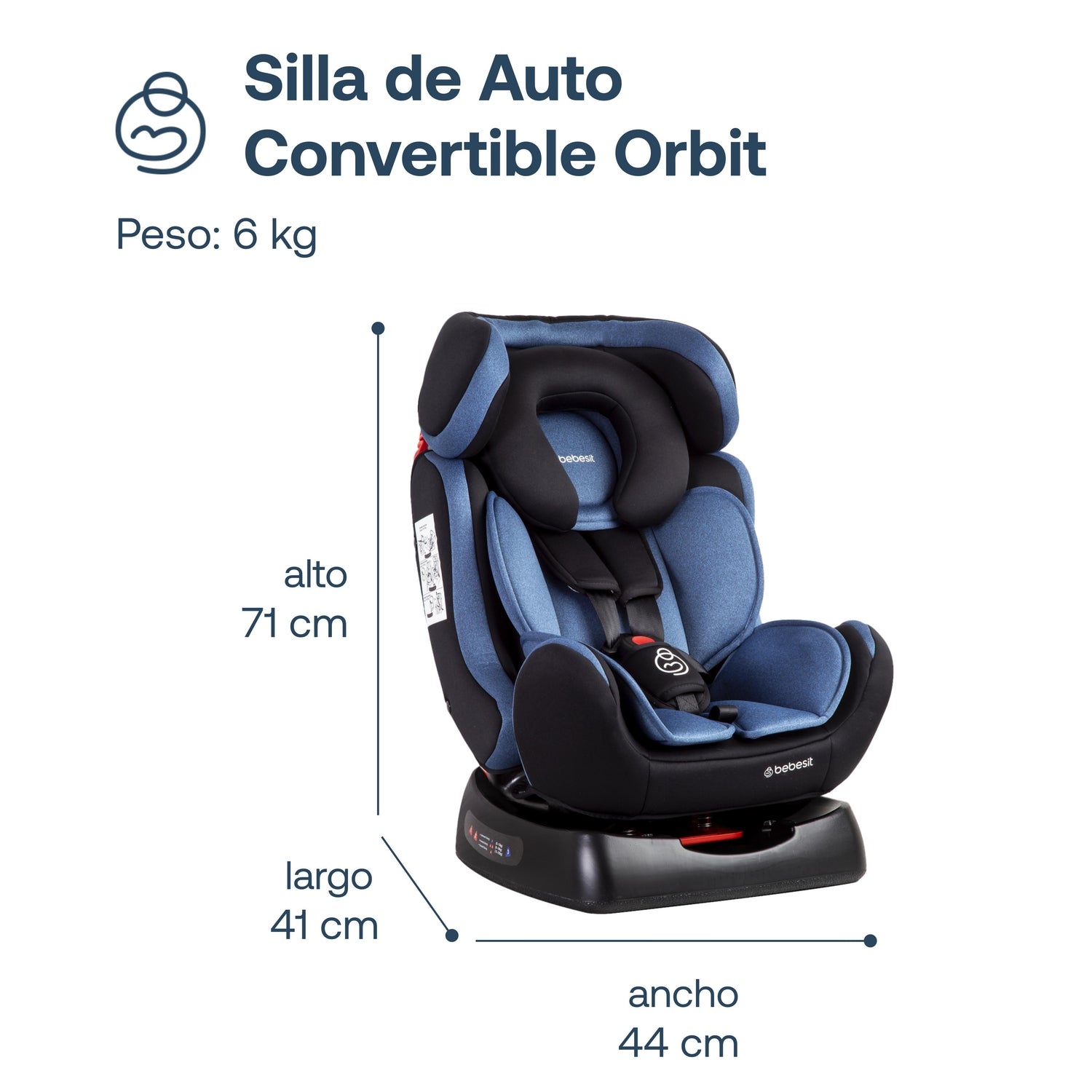 Silla de Auto Convertible Orbit LX Azul