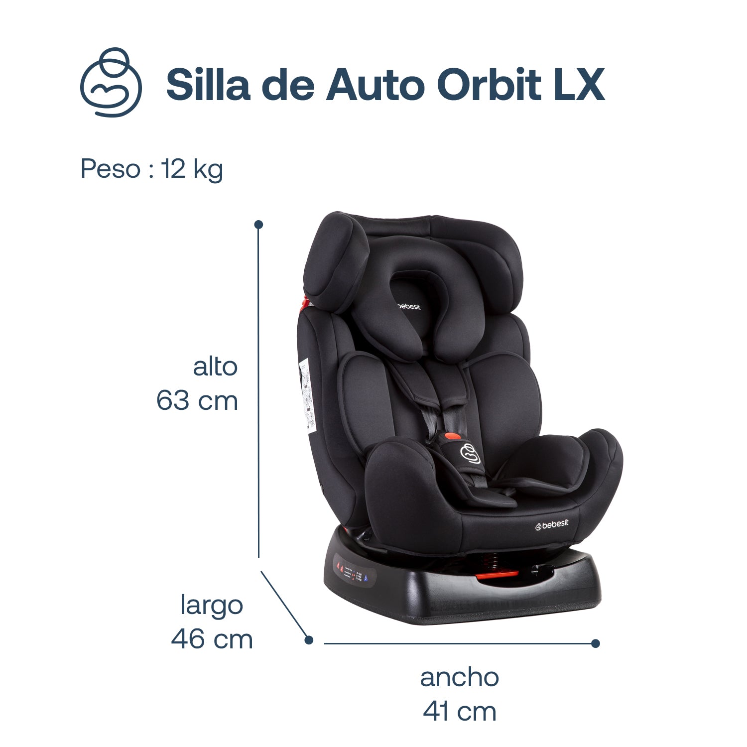 Silla de Auto Convertible Orbit LX Negro