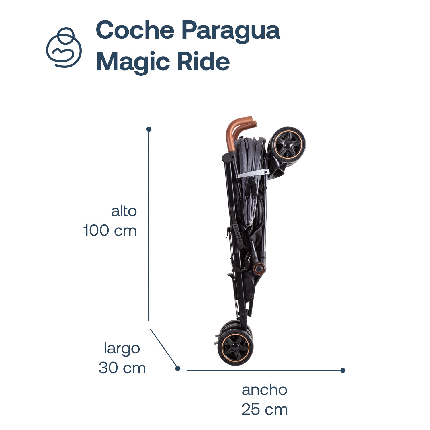 Coche Paragua Magic Ride Gris