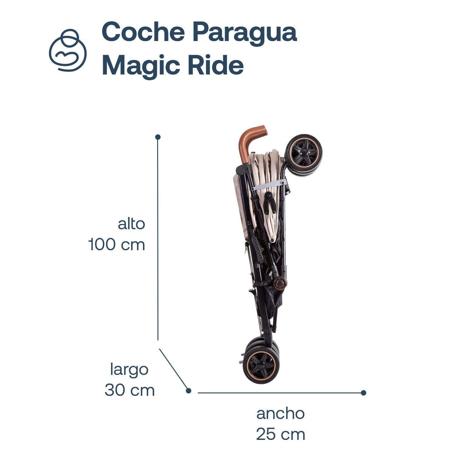 Coche Paragua Magic Ride Beige