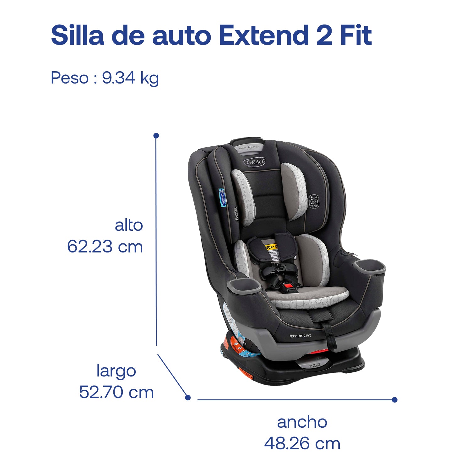 Silla de Auto Convertible Extend2fit Redmond