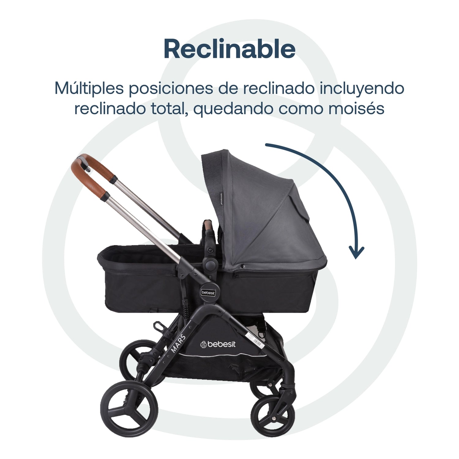 Coche Cuna travel system Mars LX Gris