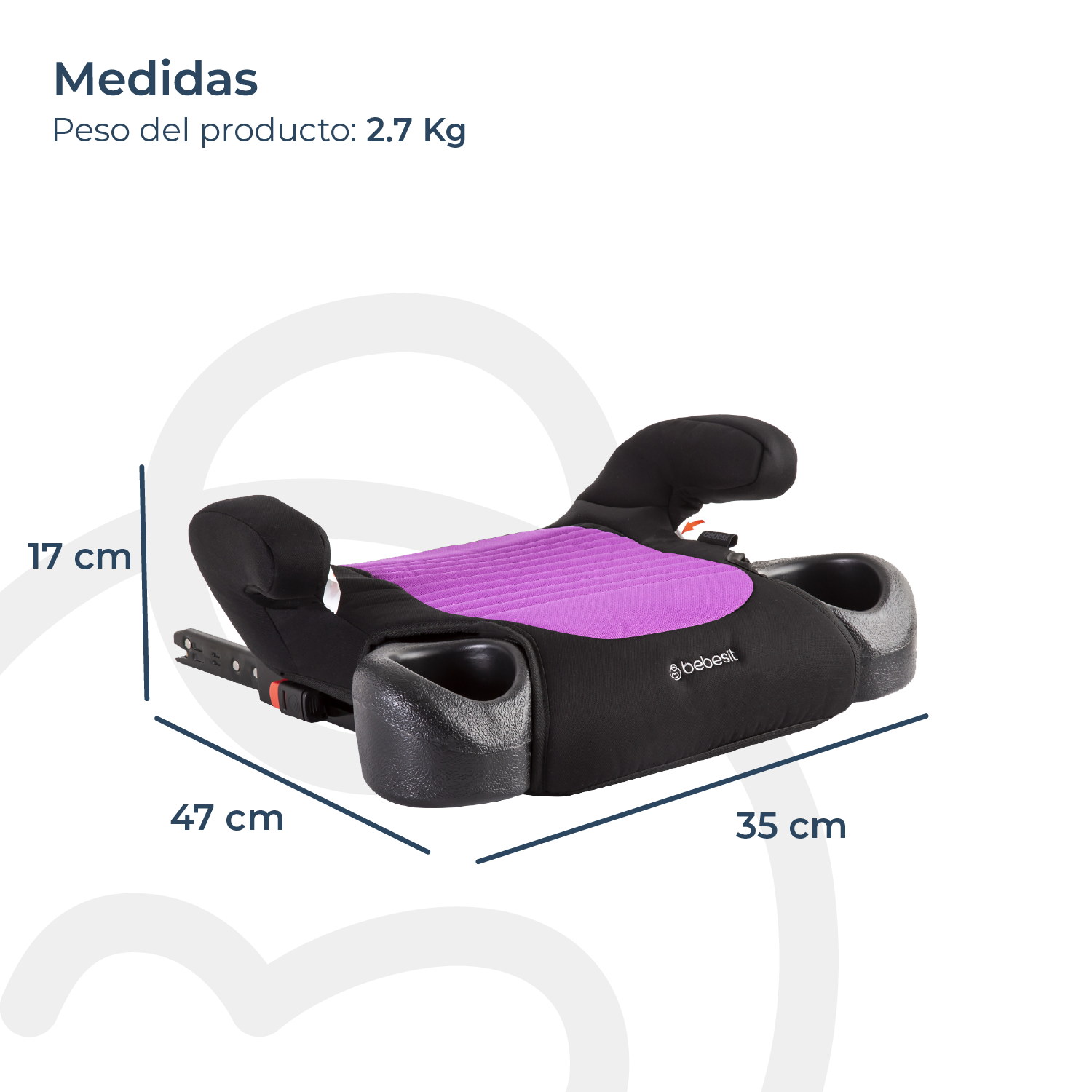 Alzador Isofix Purpura Bebesit