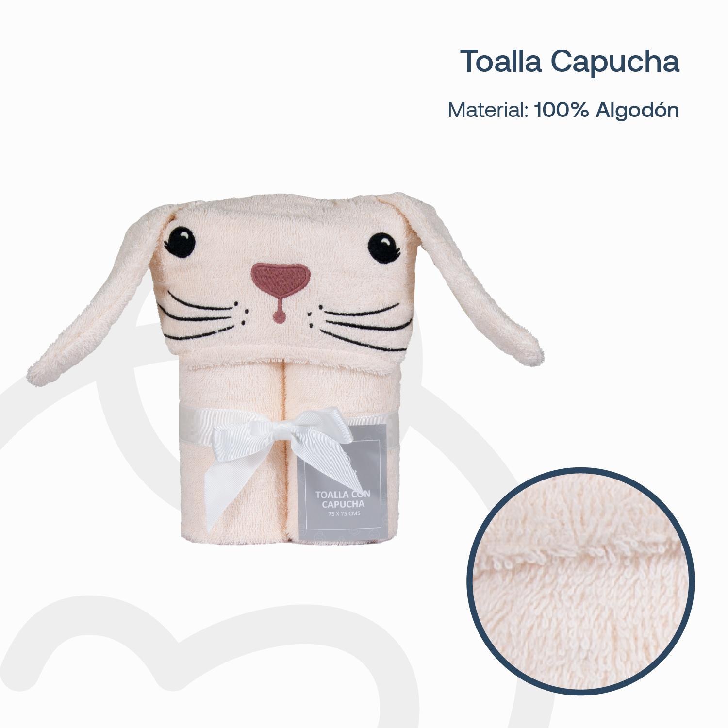 Toalla Capucha Conejo Bebesit