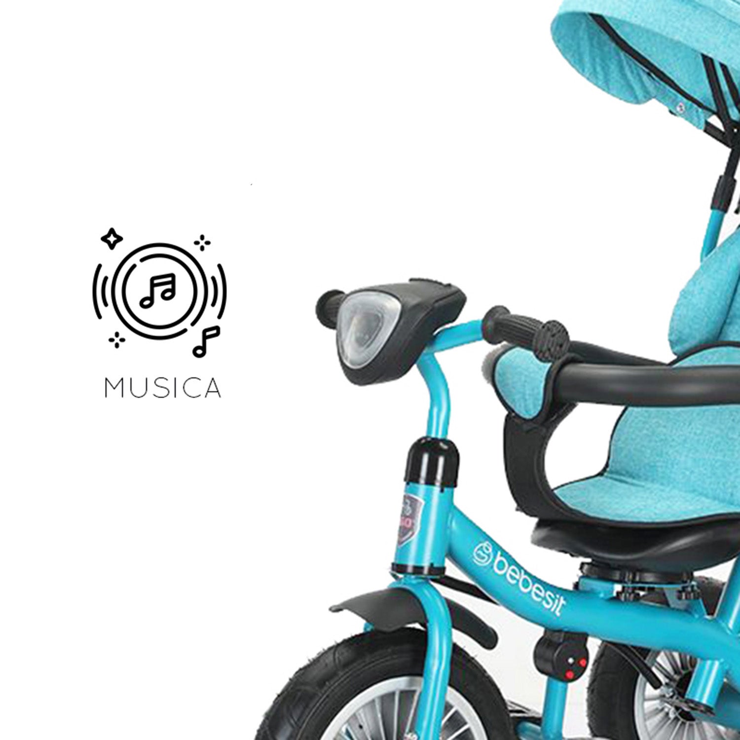 Triciclo Paseo Infantil 360 1326 LX Verde Bebesit