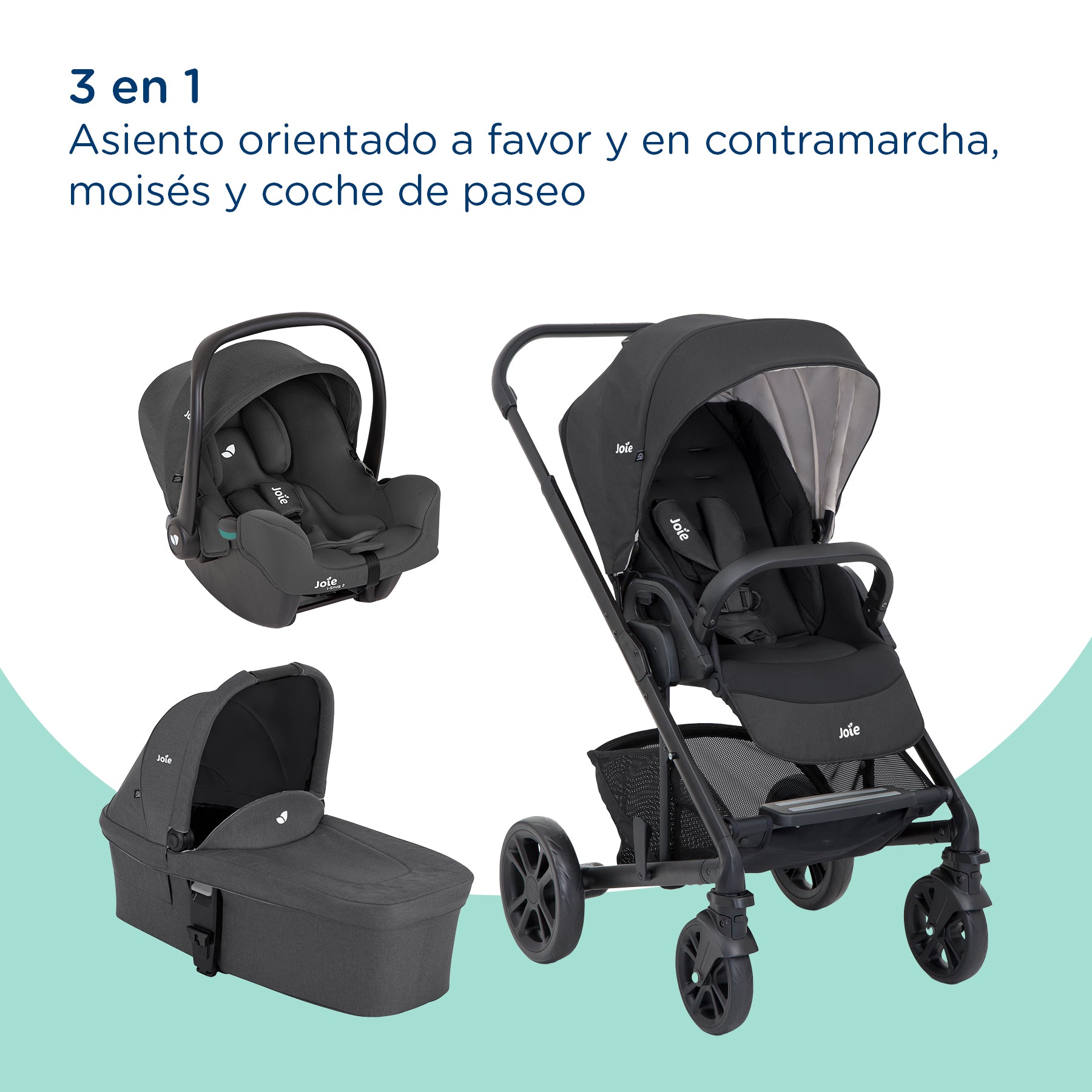 Coche Travel System Chrom Trio Ember Joie