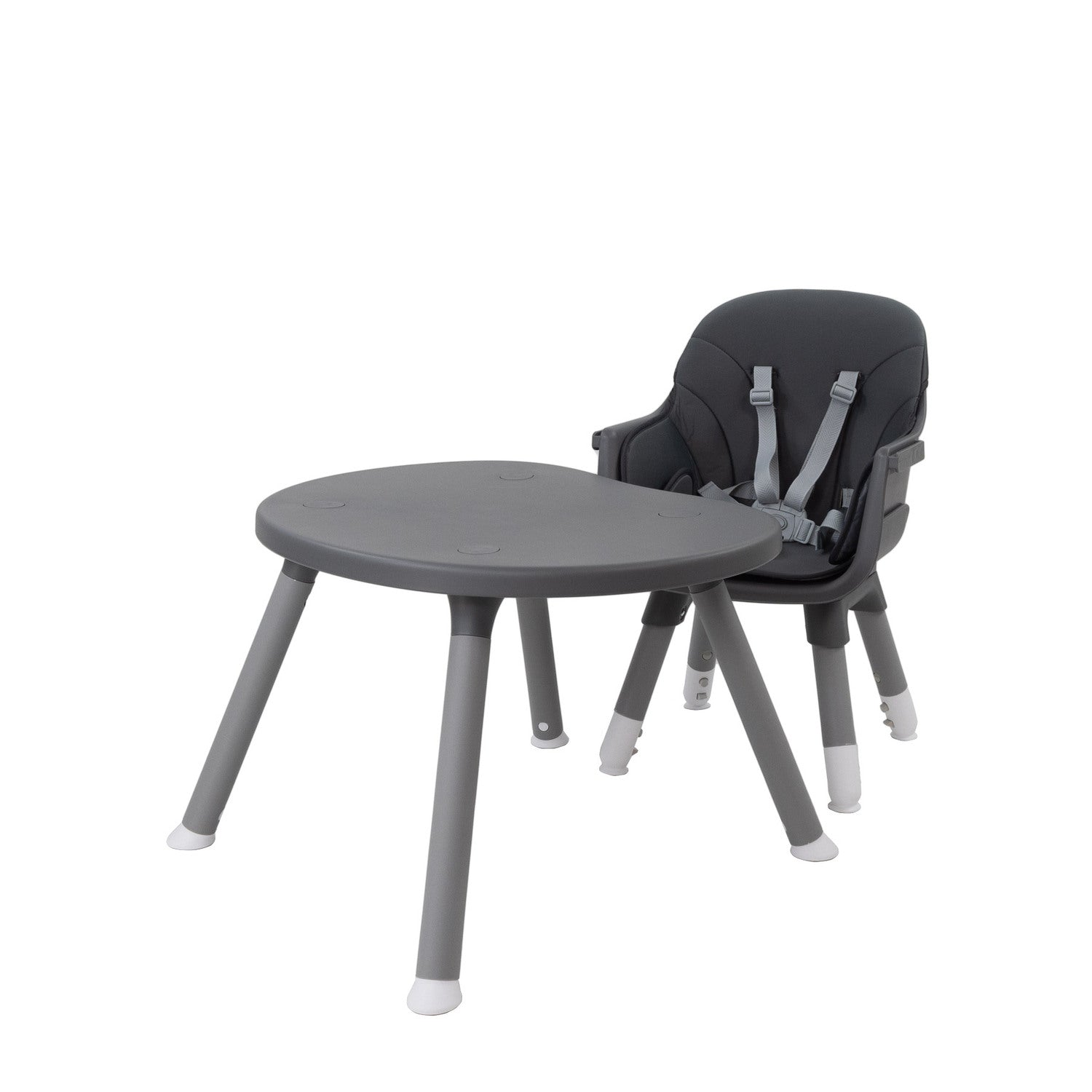 Silla de Comer Baby Desk 4 en 1 Gris