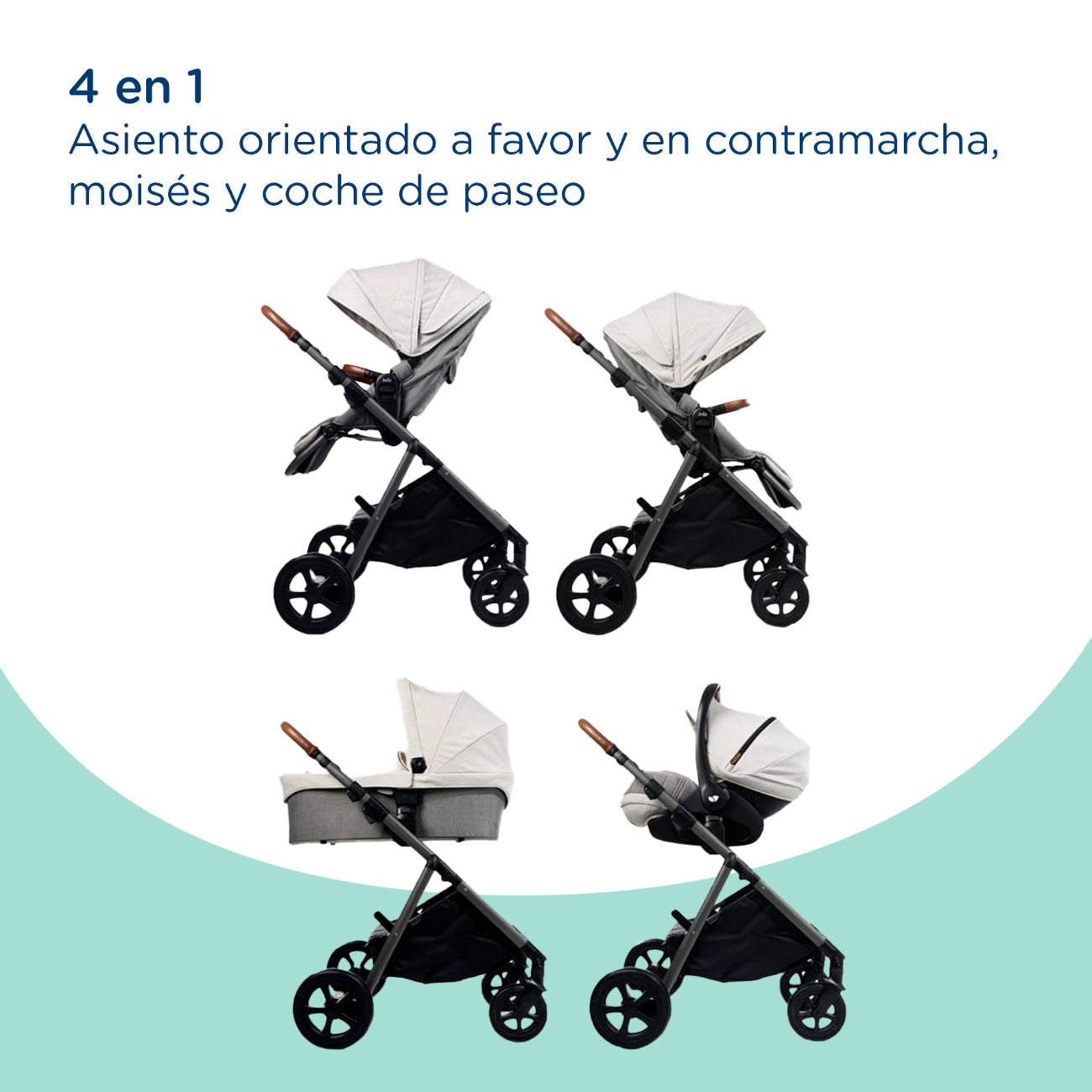 Coche Paseo Aeria Ajustable Oyster
