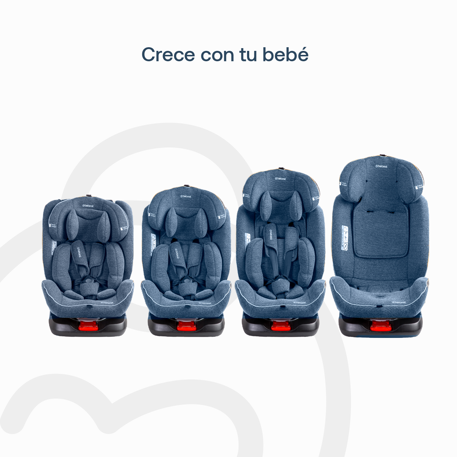 Silla de Auto Convertible 360° Isofix Supra Azul claro