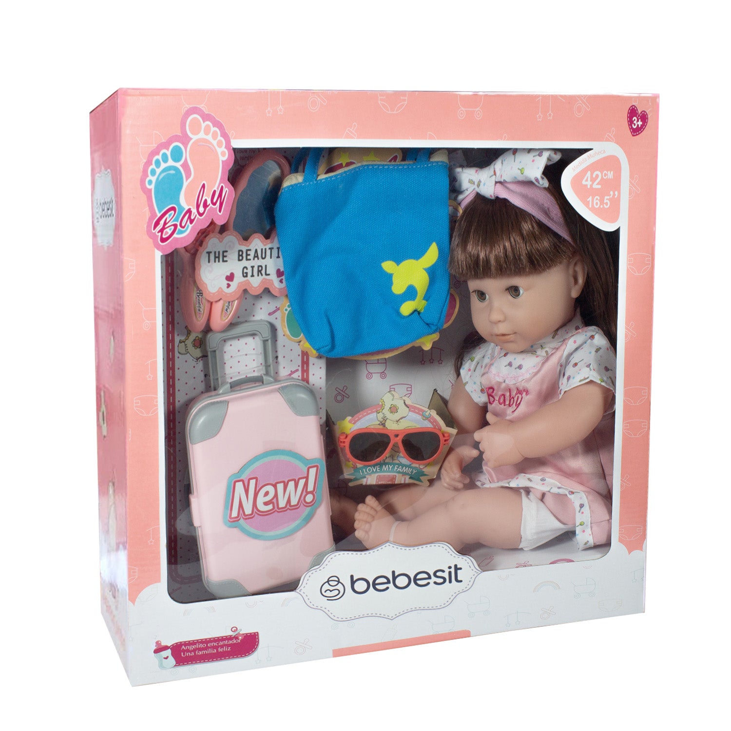 Muñeca Bebe Emma 42cm con accesorios